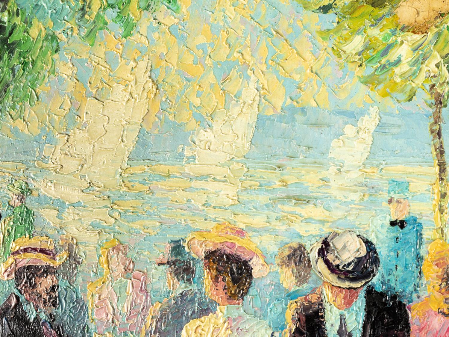 Impressionismus Paris Cabaret-Gemälde von Paul Arnaux, 20. Jahrhundert (Leinwand) im Angebot