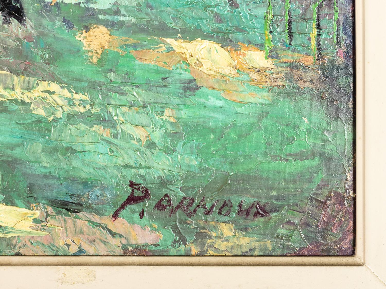 Impressionismus Paris Cabaret-Gemälde von Paul Arnaux, 20. Jahrhundert (Leinwand) im Angebot