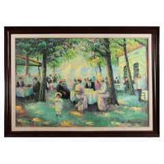 Impressionism Paris Cabaret Painting By Paul Arnaux, 20th Century
