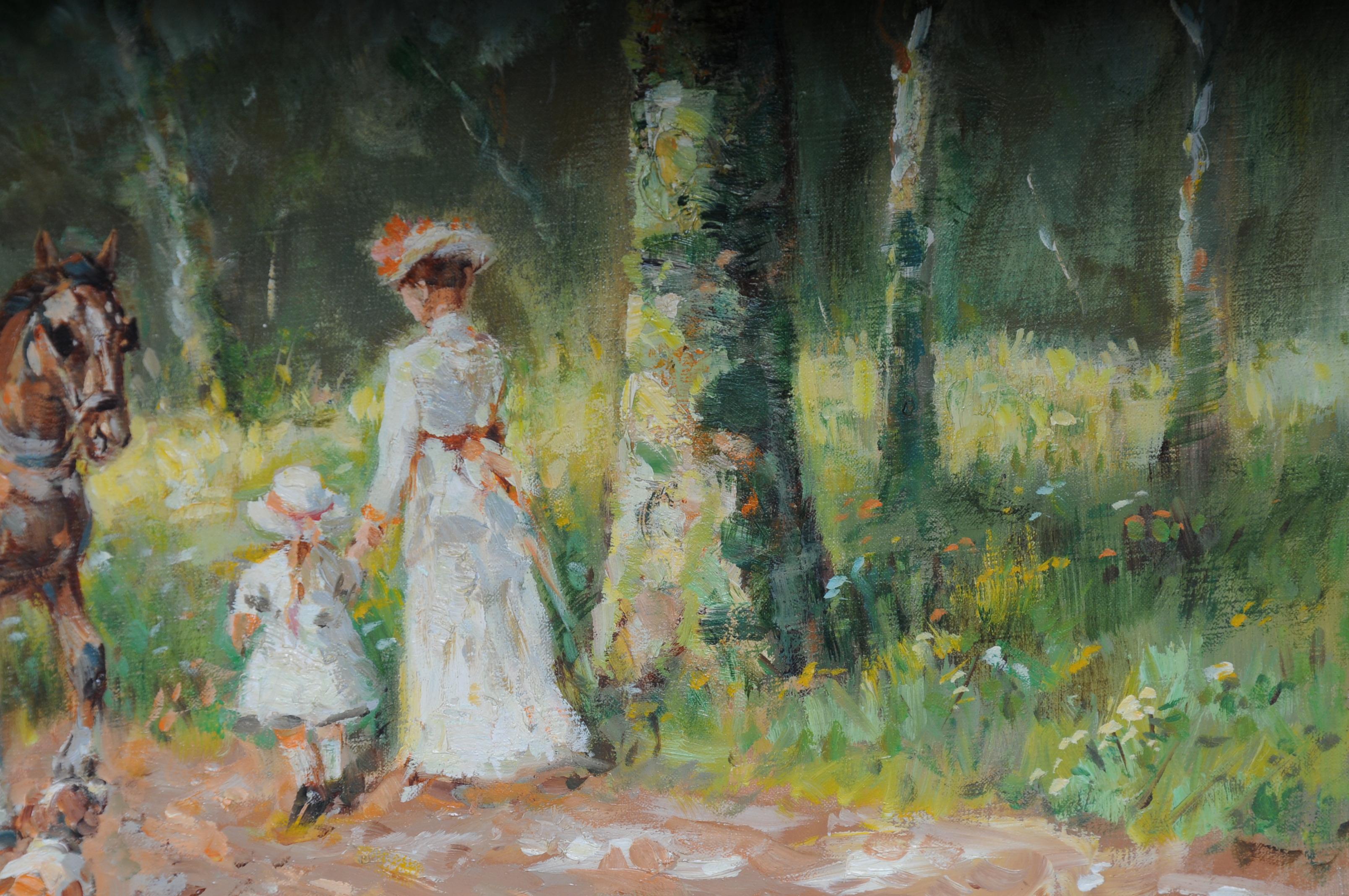 Impressionist Café Landscape France, 20th Century For Sale 8