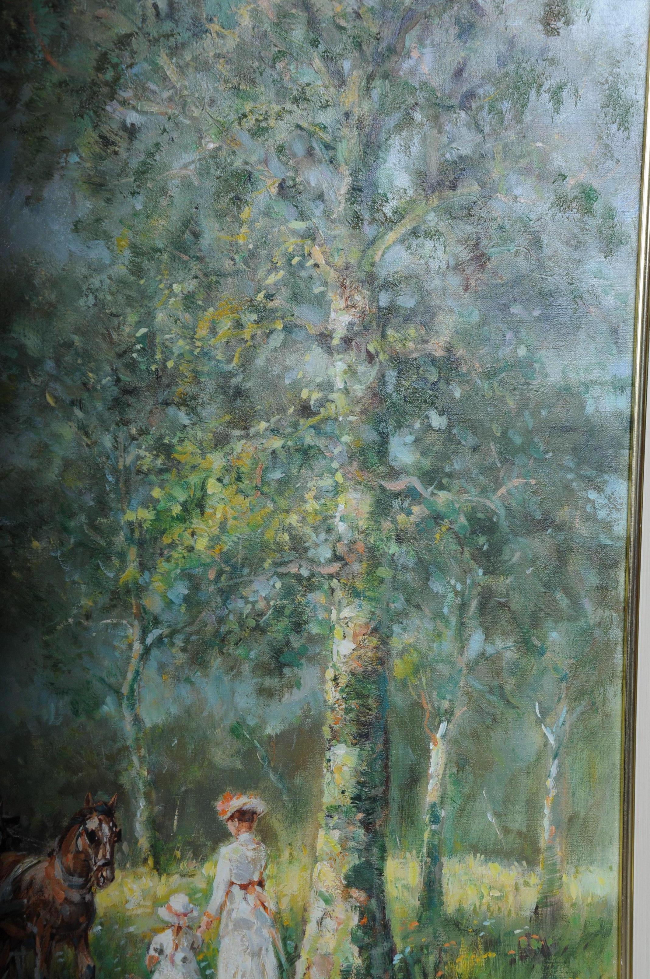 Impressionist Café Landscape France, 20th Century For Sale 9