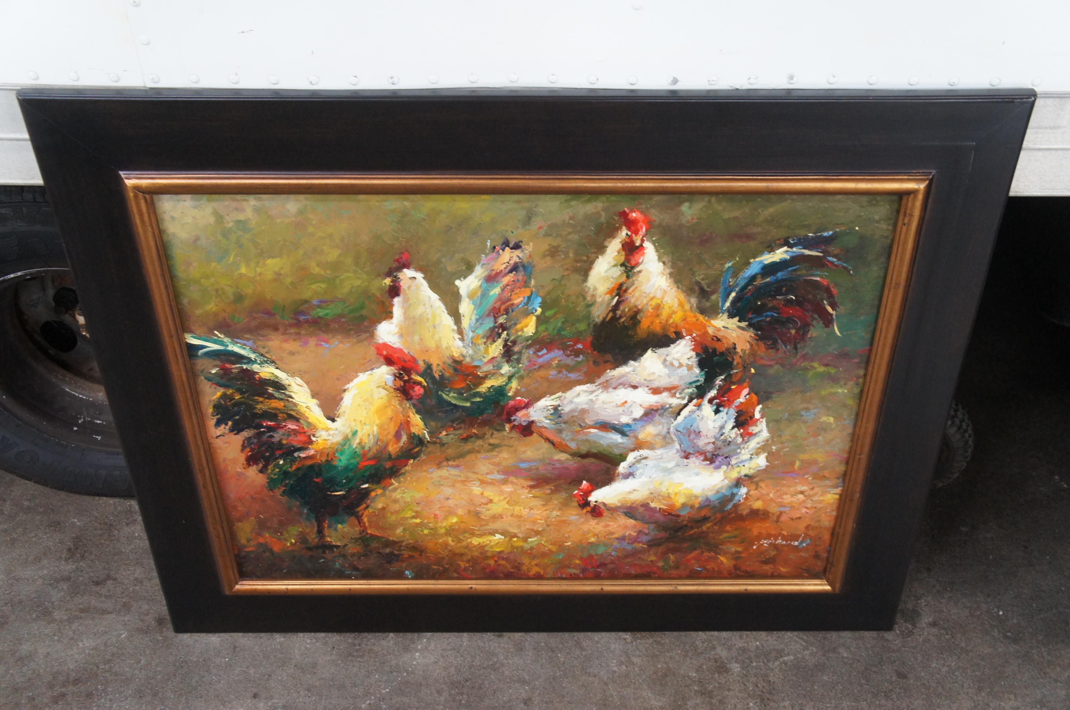 chicken paintings on canvas