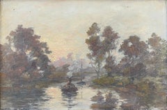 Impressionist Danish Landscape Painting, Oil on Canvas, Early 20th Century