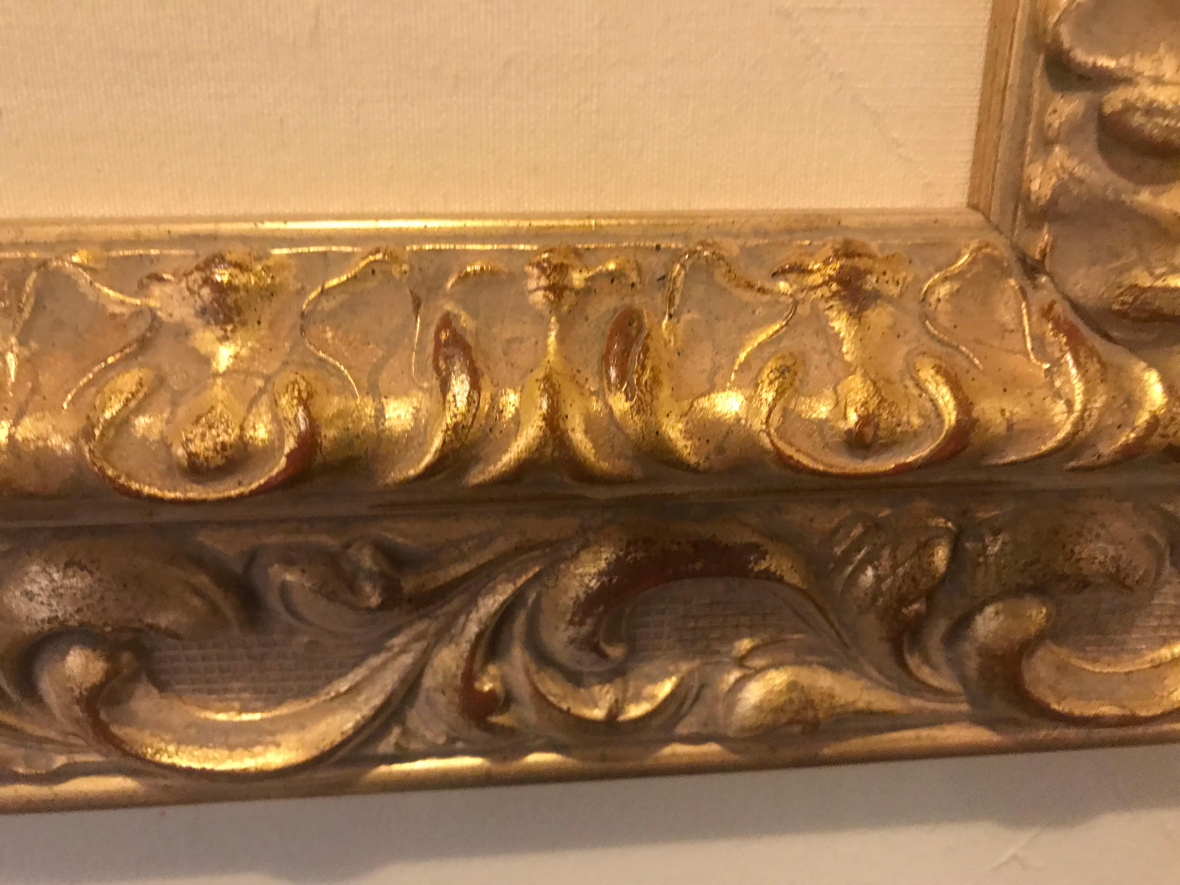 Aquarelle décorative impressionniste dans un cadre doré signée en vente 6