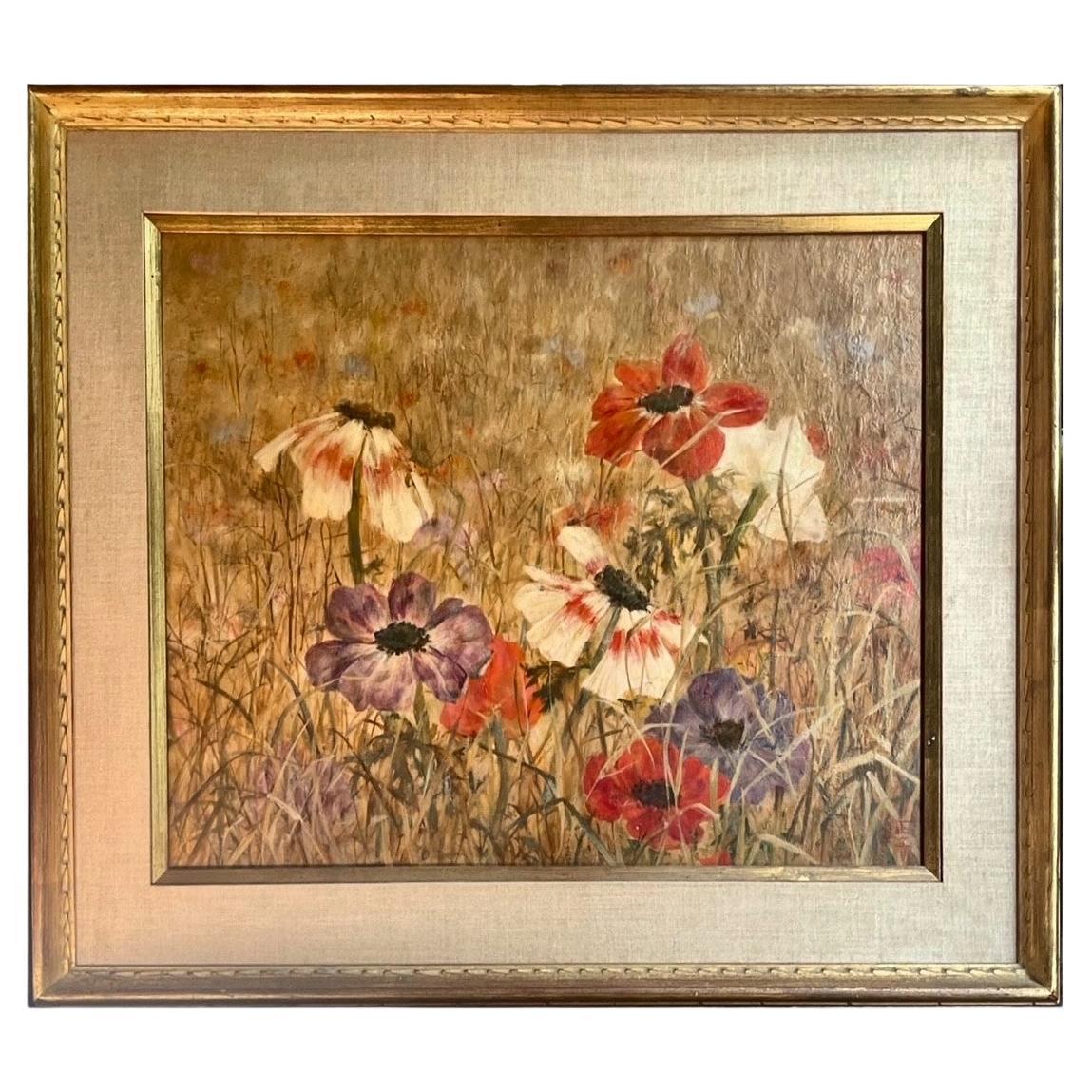 Impressionist Flower Still Life Painting New Hope School. For Sale
