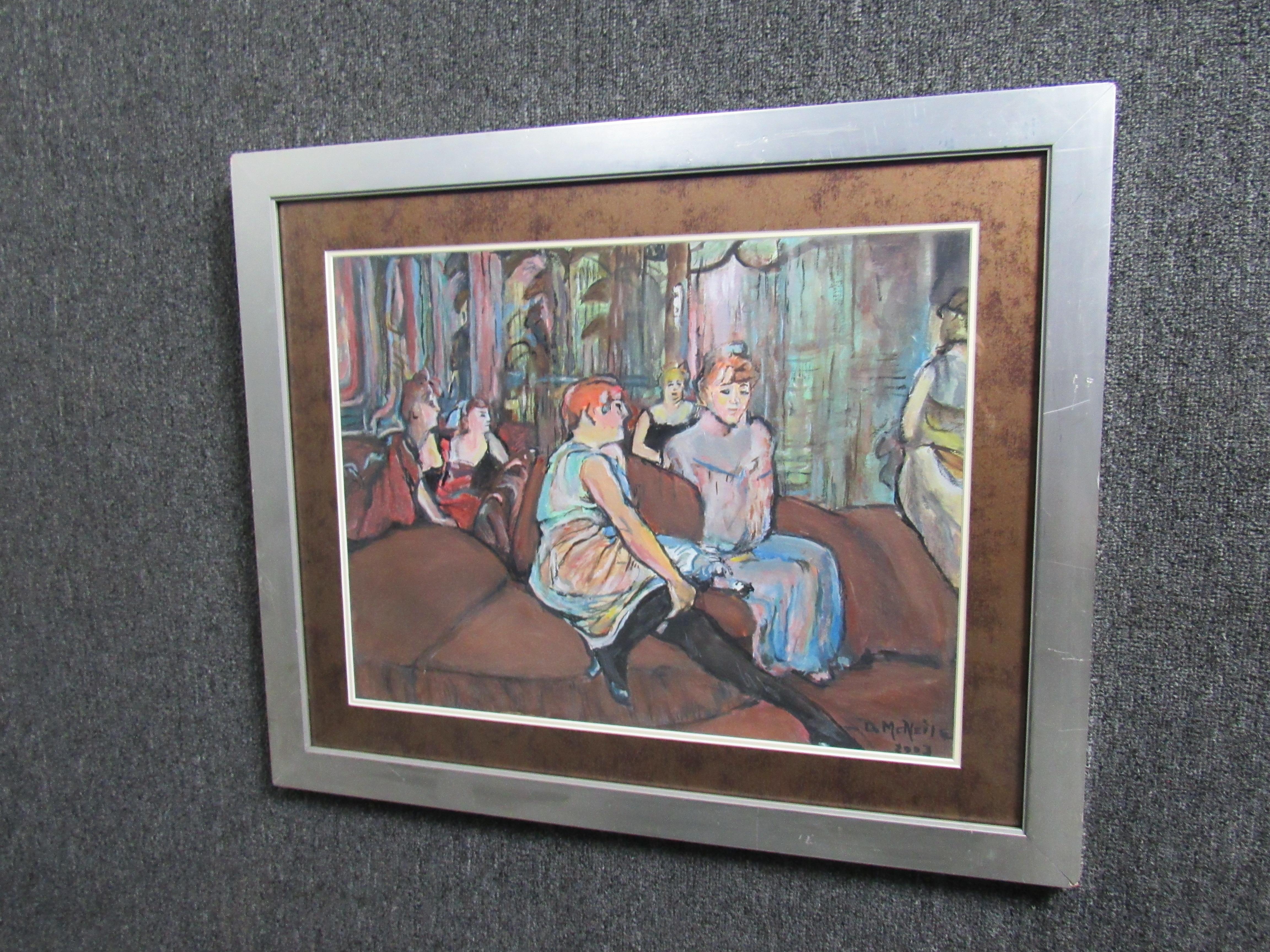 Expressionist Impressionist Gouache Painting by Andrew McNeile For Sale