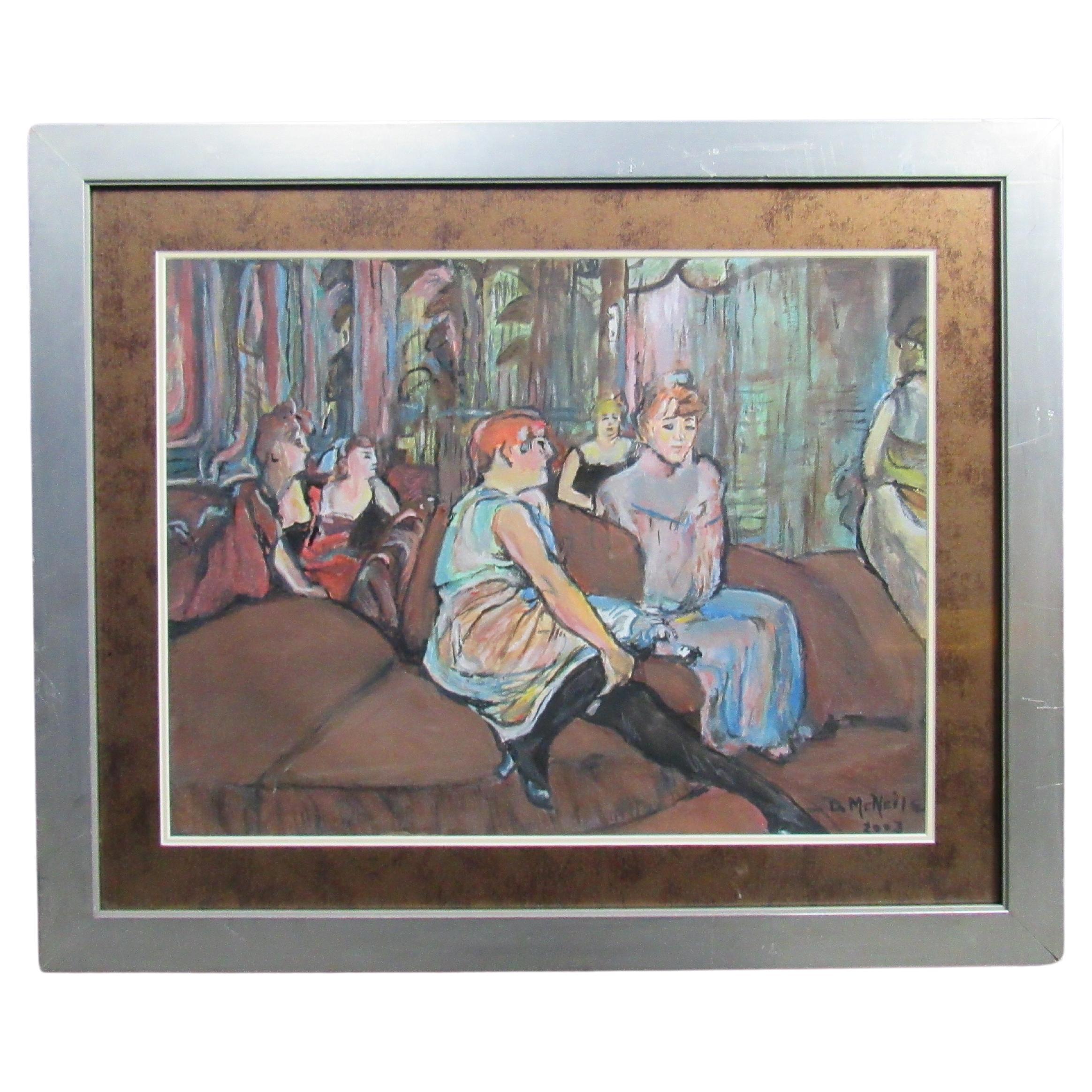 Impressionist Gouache Painting by Andrew McNeile For Sale