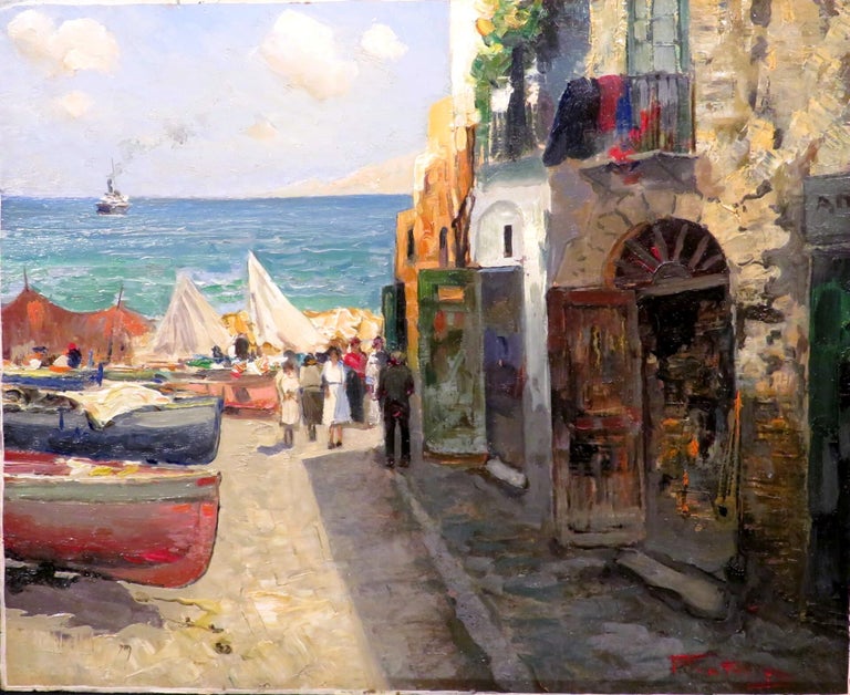 Other Impressionist Italian Coastal Landscape by Paolo Pratella (1892-1980)  For Sale