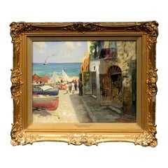 Impressionist Italian Coastal Landscape by Paolo Pratella (1892-1980) 