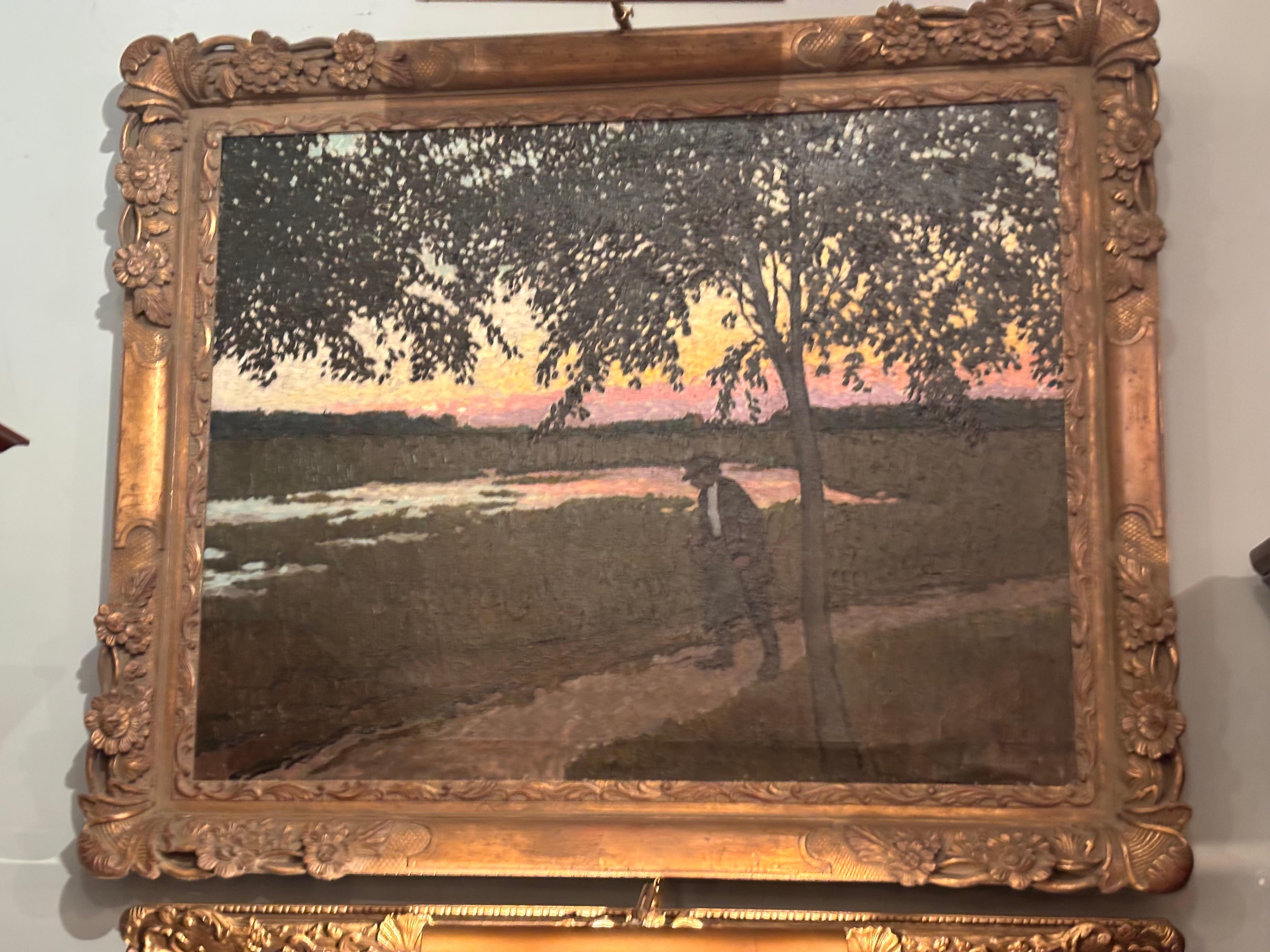20th Century Impressionist Landscape by Early 20 Century Hungarian Artist Barkasz Lajos For Sale