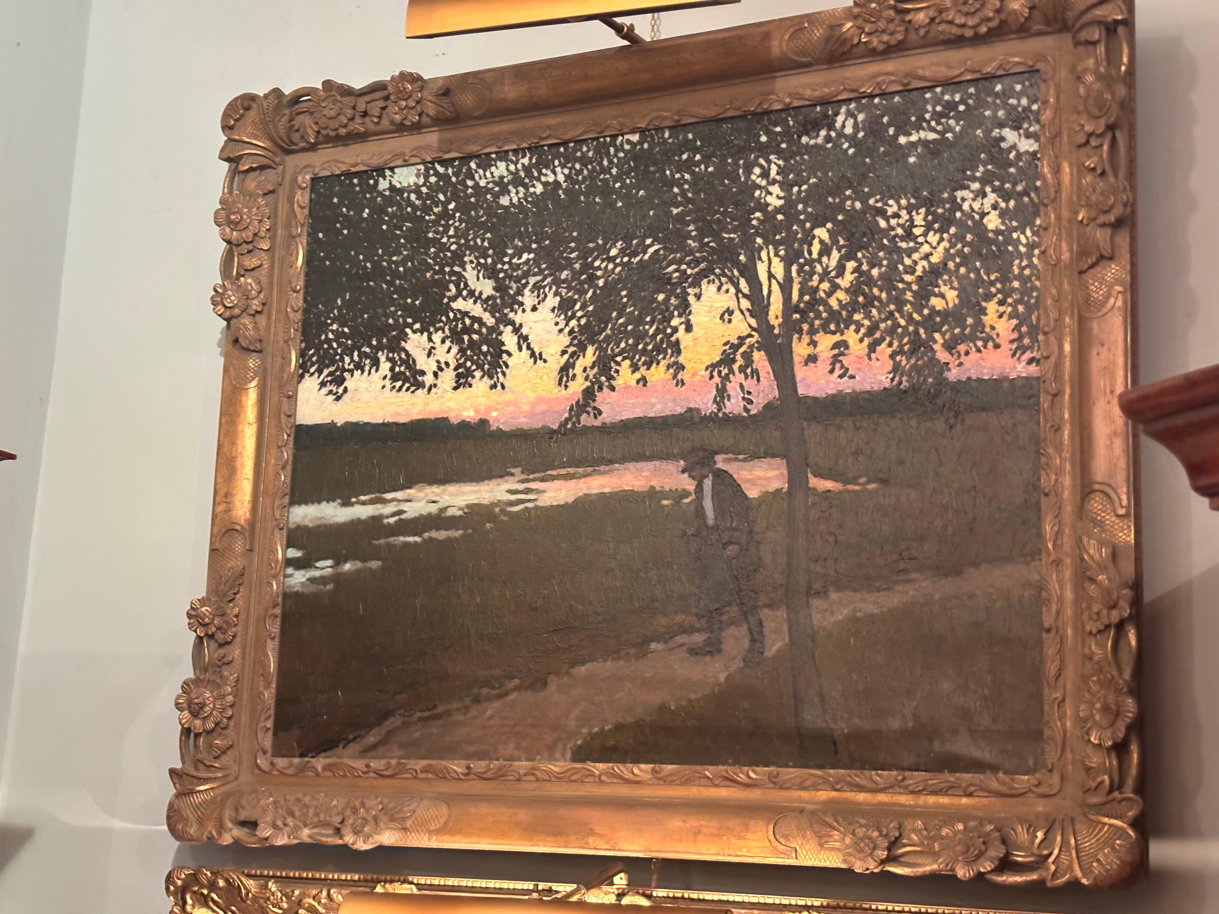 Impressionist Landscape by Early 20 Century Hungarian Artist Barkasz Lajos In Good Condition For Sale In Vancouver, British Columbia