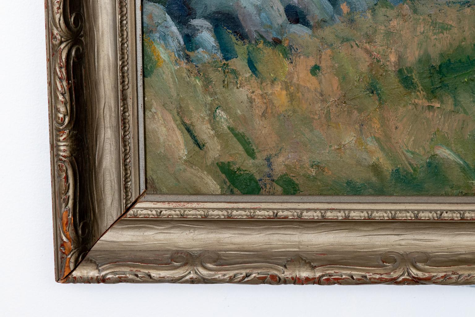 Impressionist Landscape Oil on Canvas In Good Condition For Sale In Stamford, CT