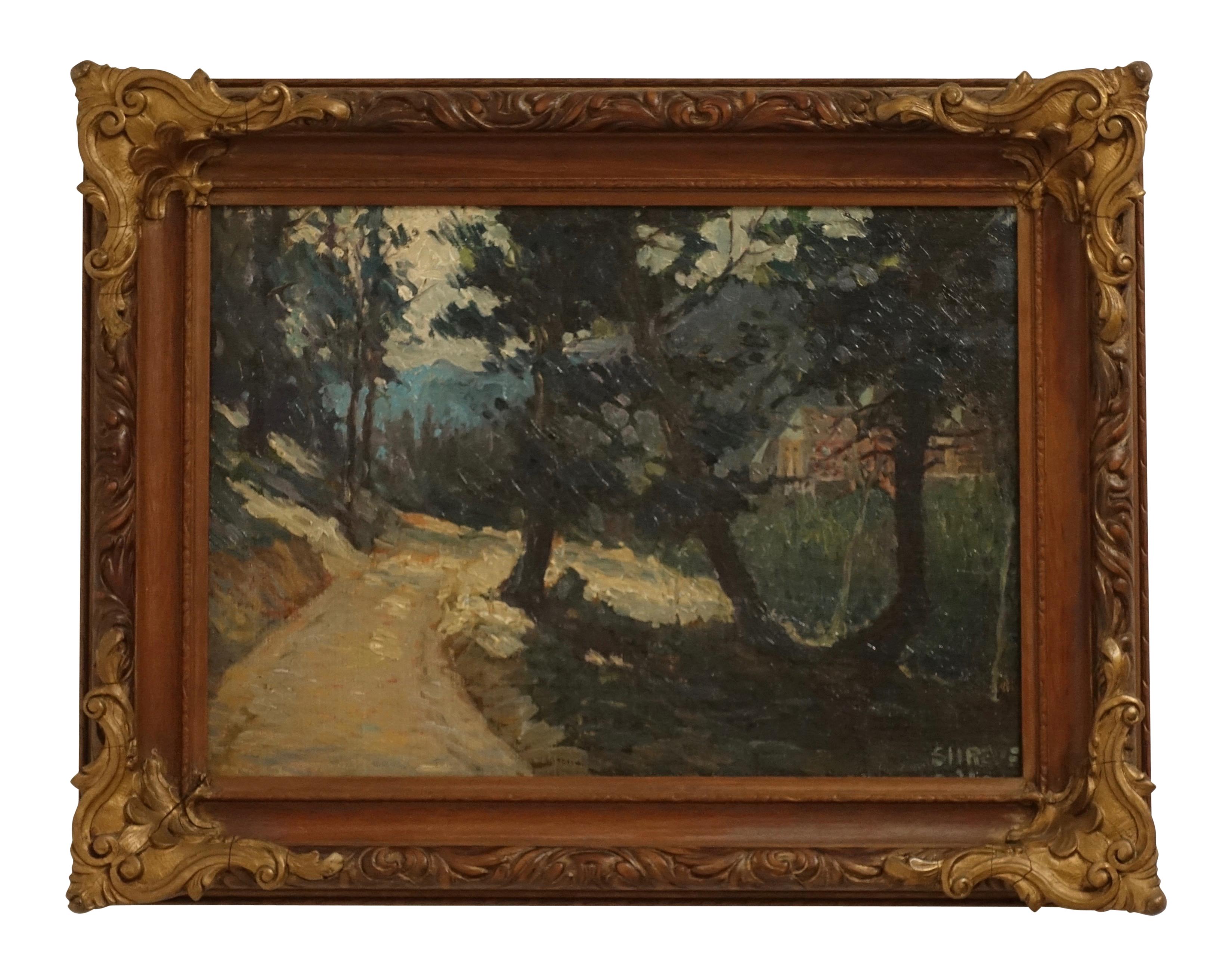 Impressionistisches Landschaftsgemälde, signiert Shreve 1923 im Angebot 3