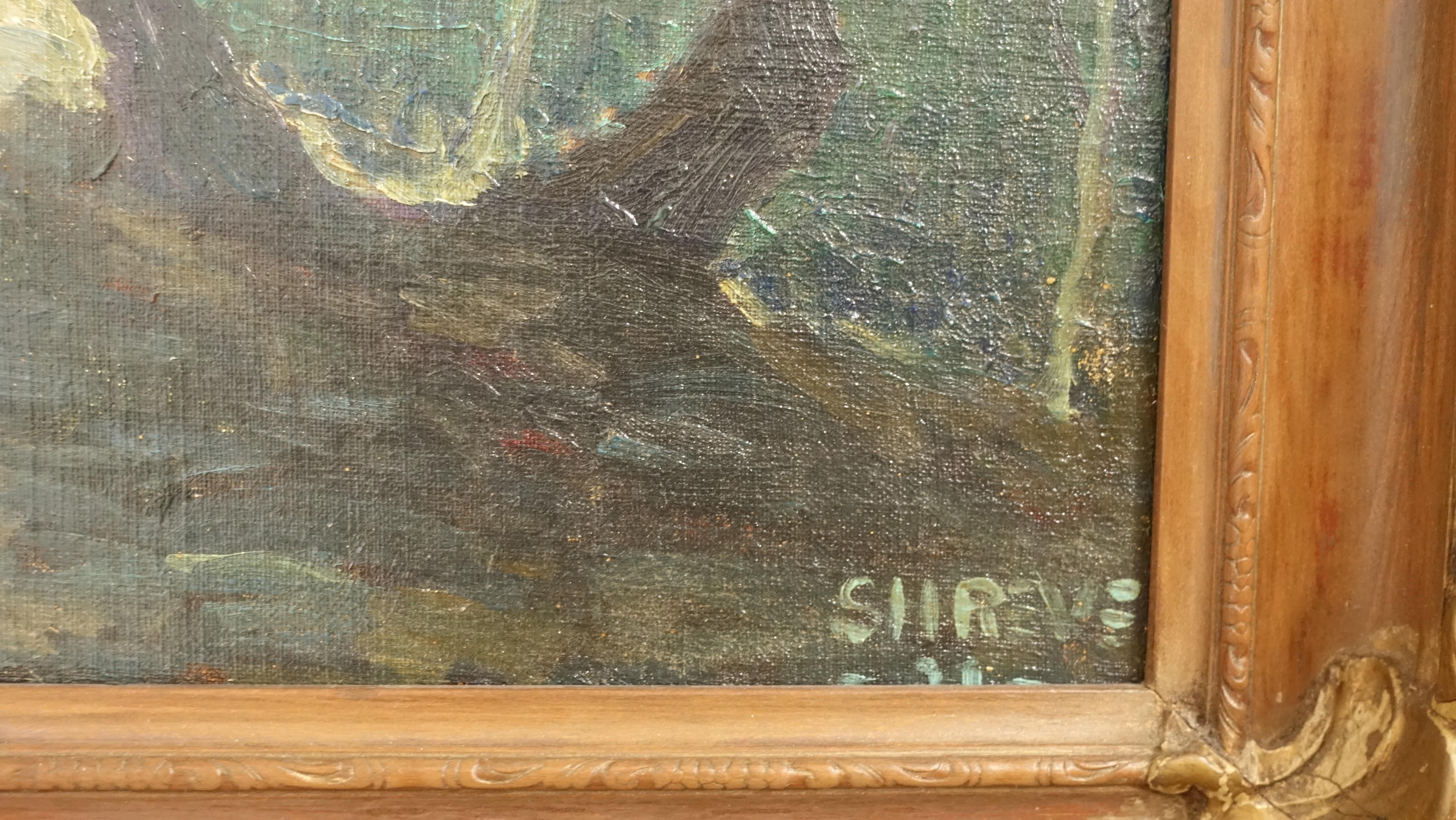Impressionist Landscape Painting, Signed Shreve 1923 In Good Condition For Sale In San Francisco, CA
