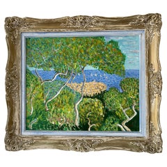 Impressionistische Medien-Landschaft Öl auf Leinwand Signiert