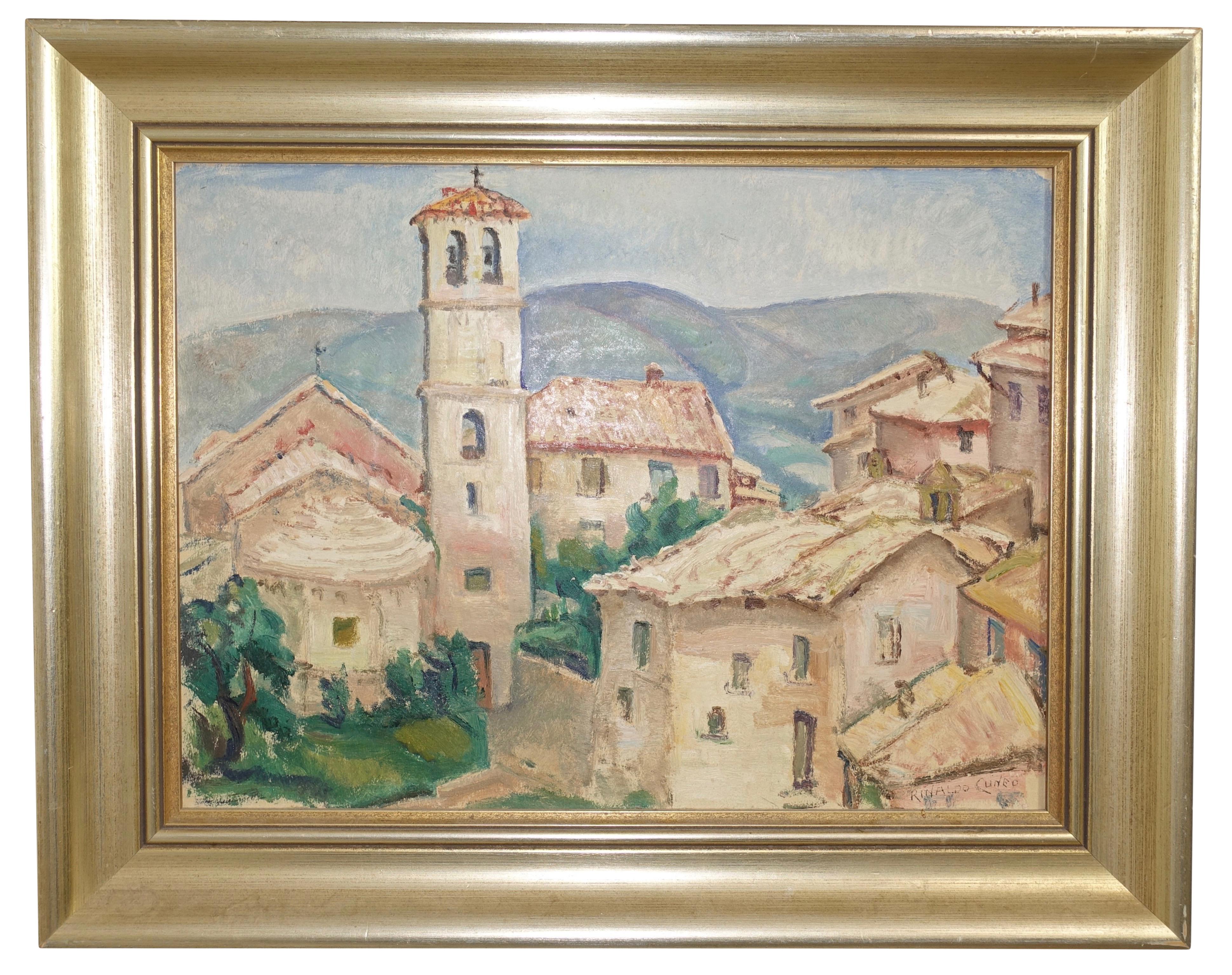 Impressionist Italian Village Scene Painting, California Artist Rinaldo Cuneo 5