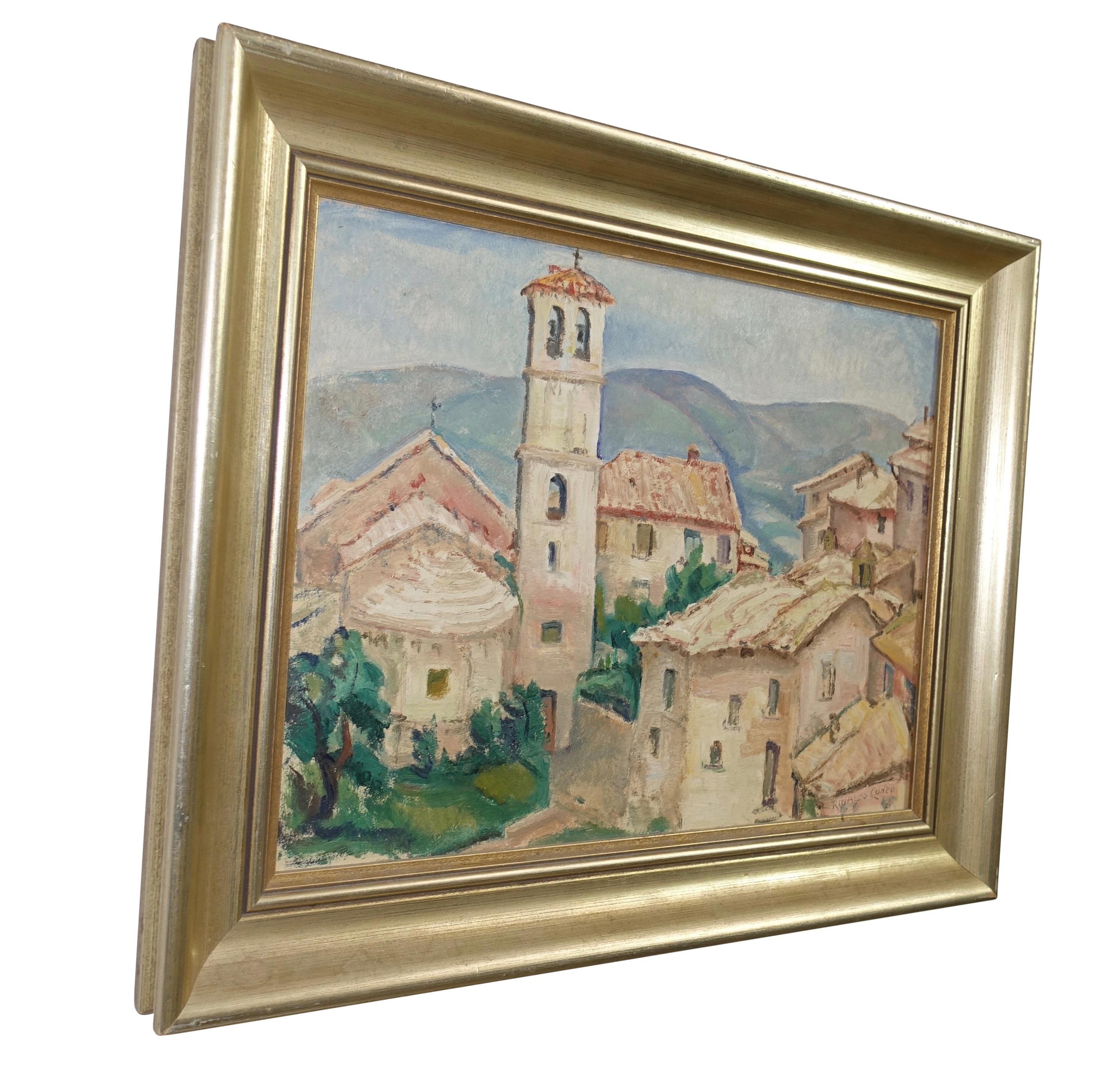 Impressionist Italian Village Scene Painting, California Artist Rinaldo Cuneo 6