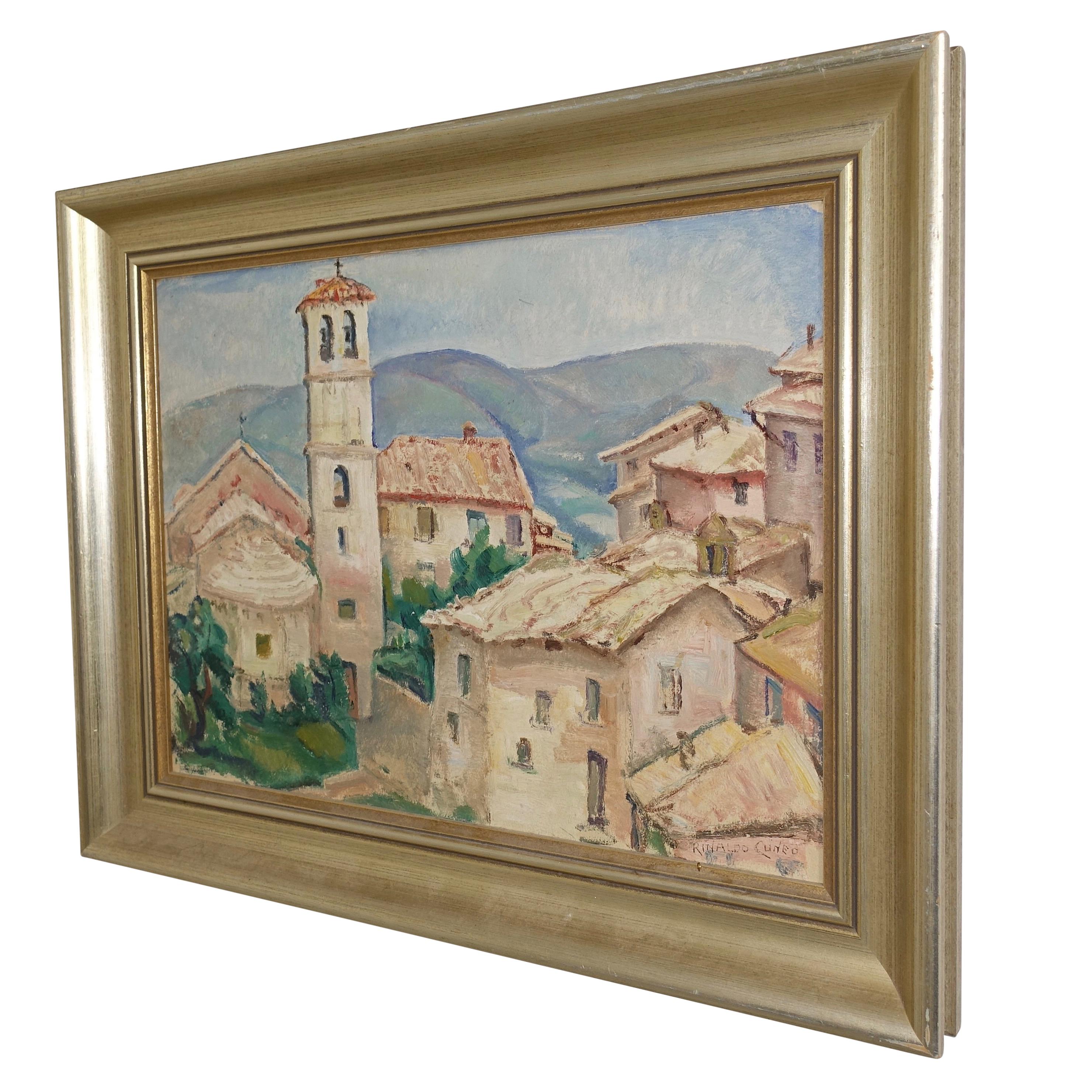 Impressionist Italian Village Scene Painting, California Artist Rinaldo Cuneo 7