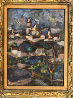 Impressionistisches Ölgemälde auf Karton von Asher Amid