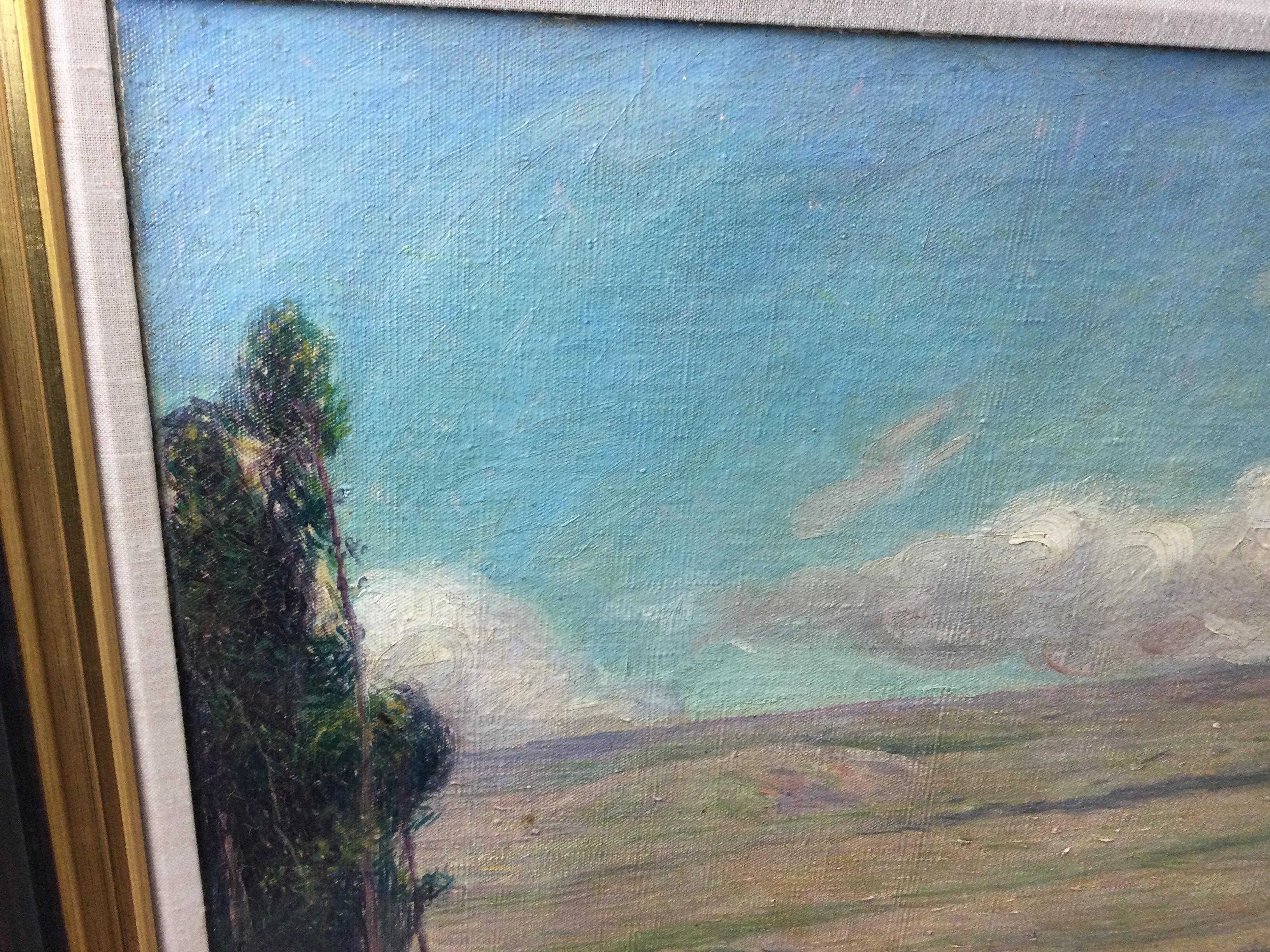 20ième siècle Peinture à l'huile impressionniste sur toile de l'artiste renommé Duncan Smith en vente