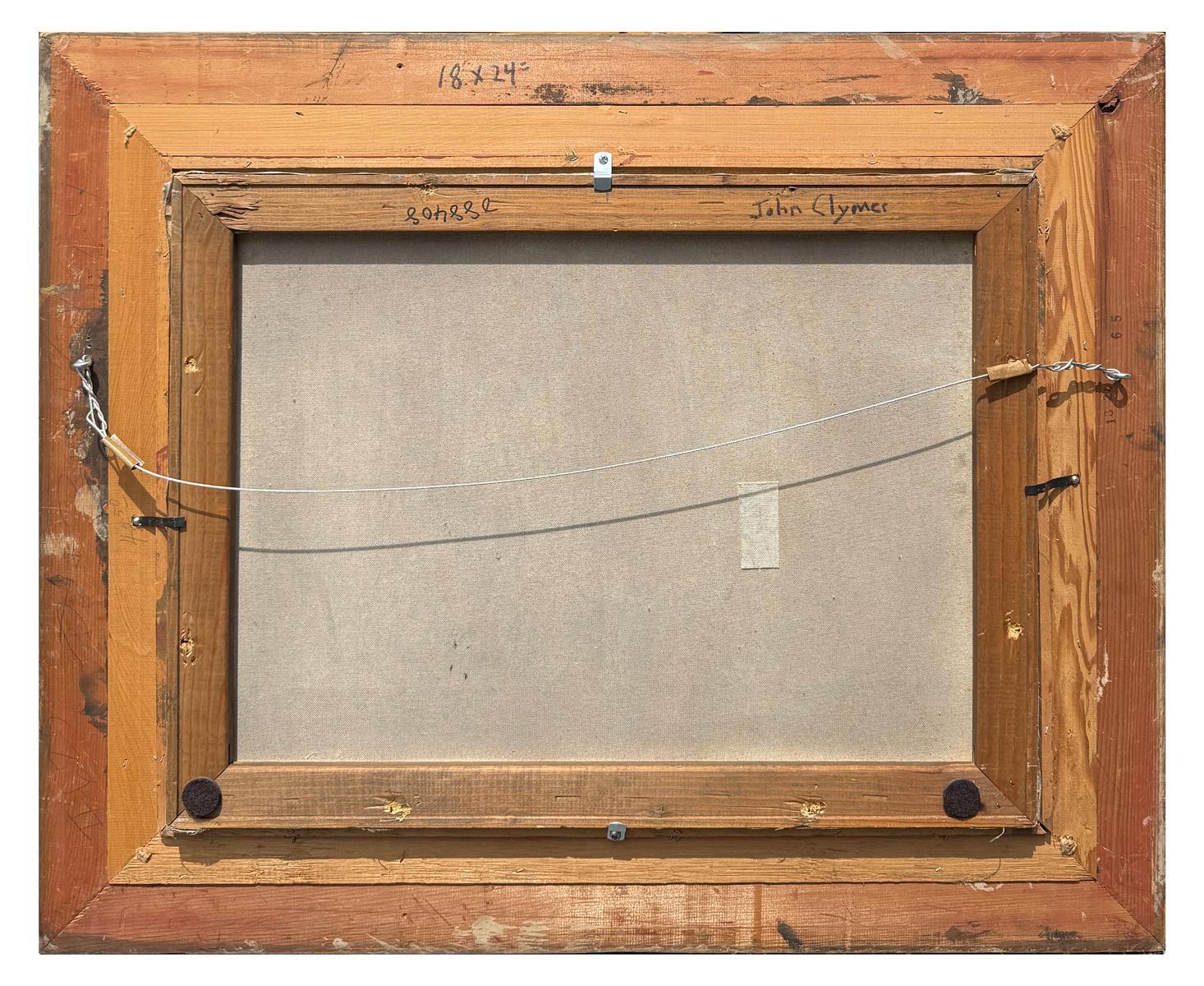 Pintura impresionista al óleo sobre lienzo frente al río de John Clymer (británico, n.1932) en venta 1
