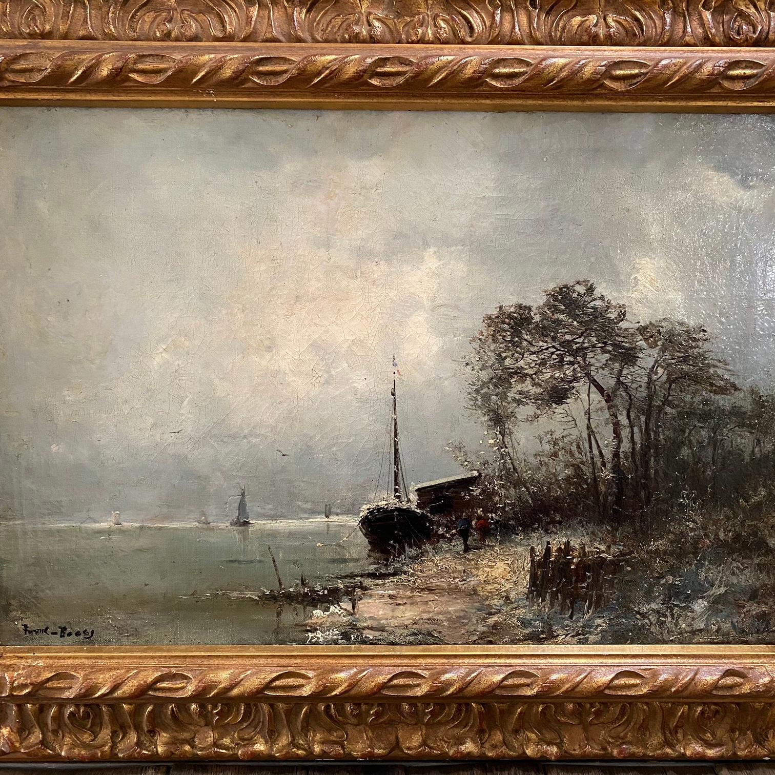 Impressionist Oil Painting by Listed Artist Frank Myers Boggs  In Good Condition For Sale In Hopewell, NJ