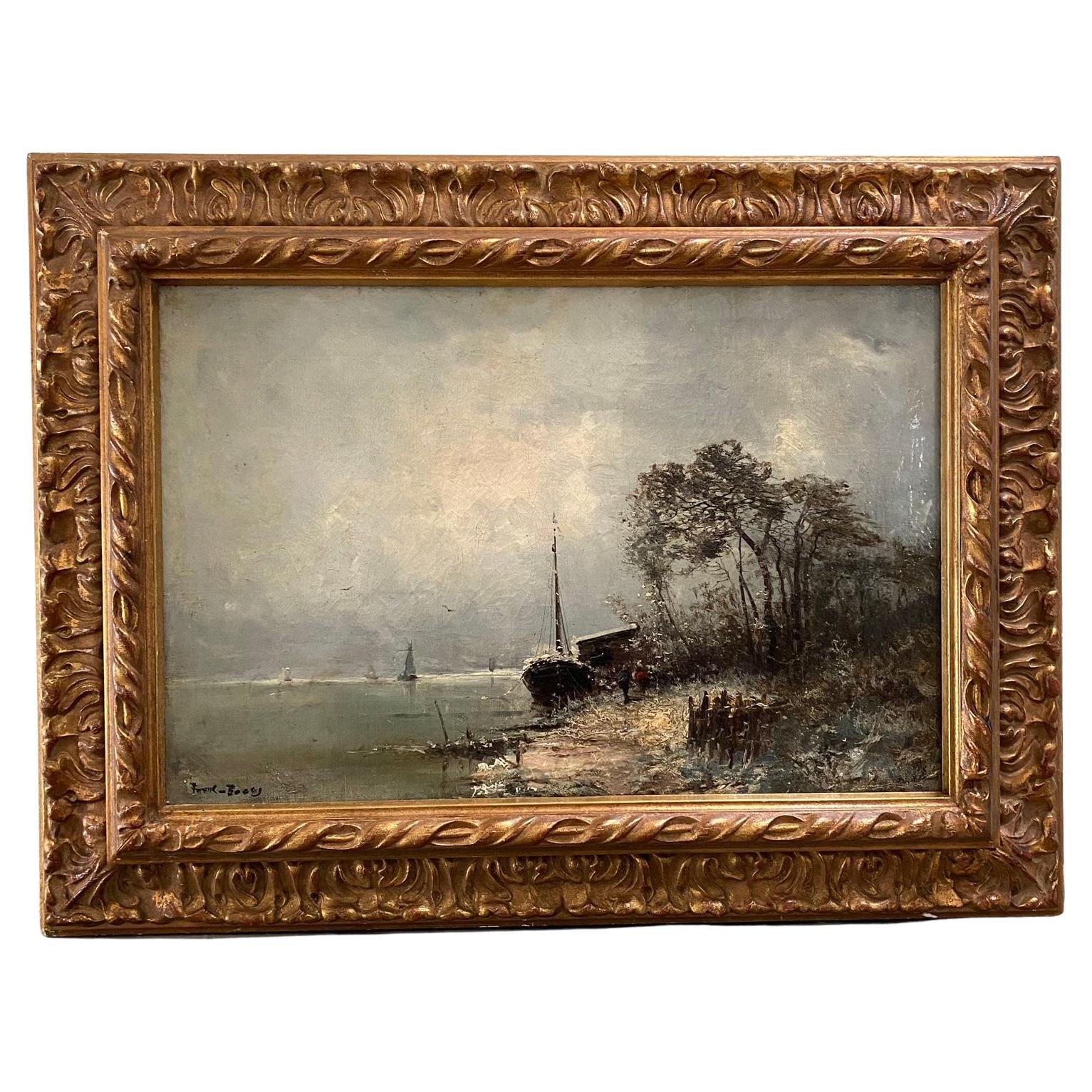 Impressionist Oil Painting by Listed Artist Frank Myers Boggs  For Sale