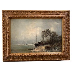 Antique Impressionist Oil Painting by Listed Artist Frank Myers Boggs 