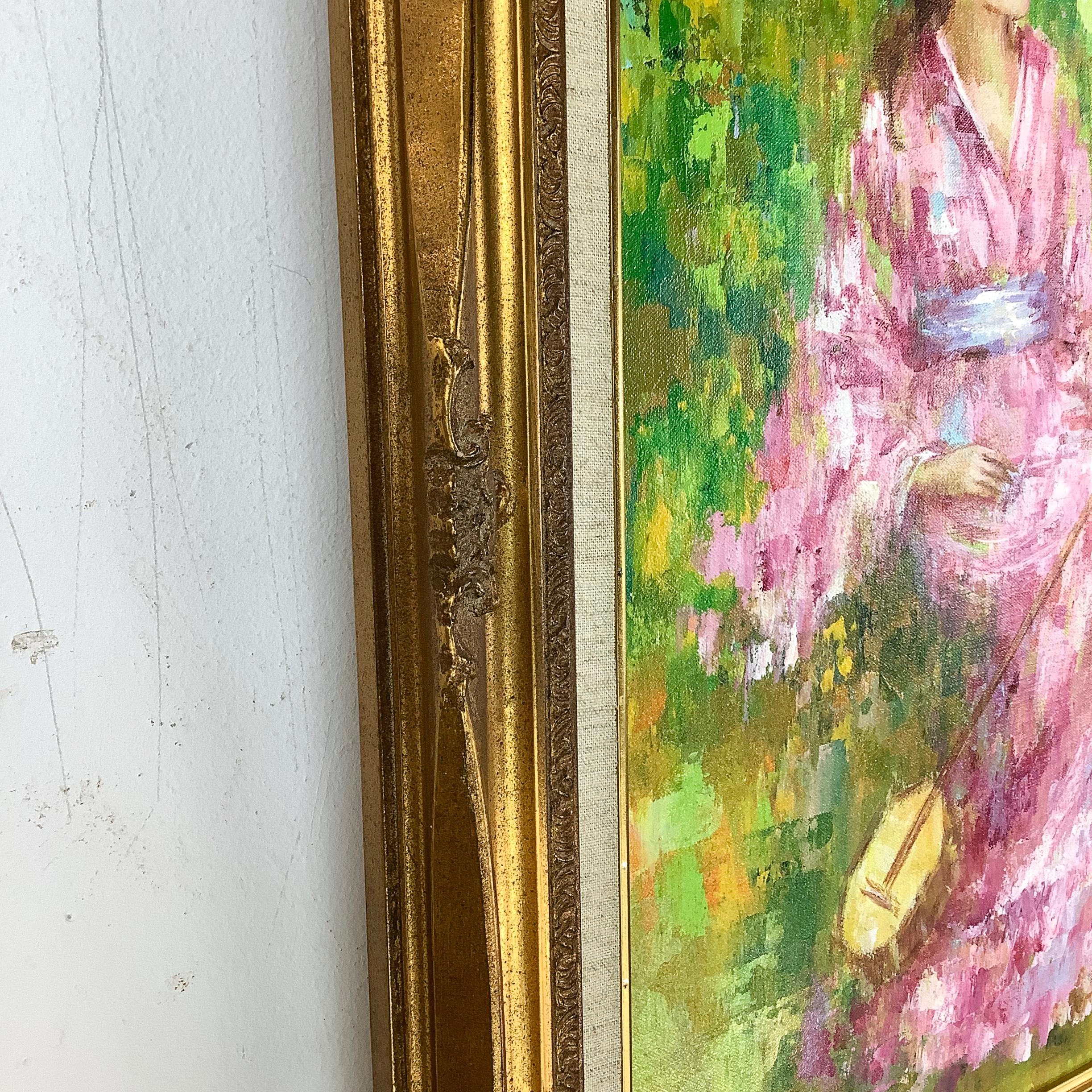 Impressionistisches Ölgemälde einer Frau im Kimono, signiert Karin Schaefers im Angebot 5