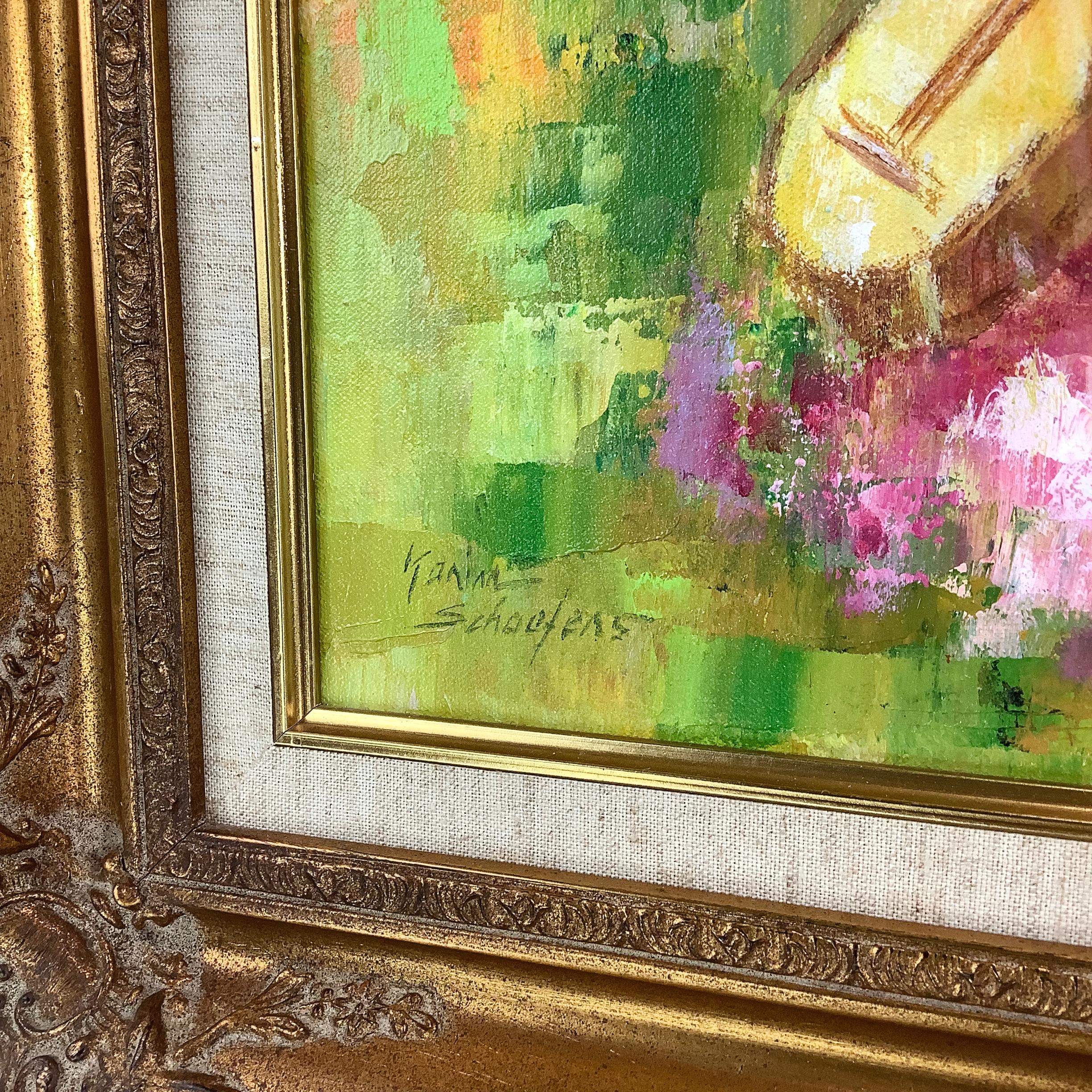 Impressionistisches Ölgemälde einer Frau im Kimono, signiert Karin Schaefers (Sonstiges) im Angebot