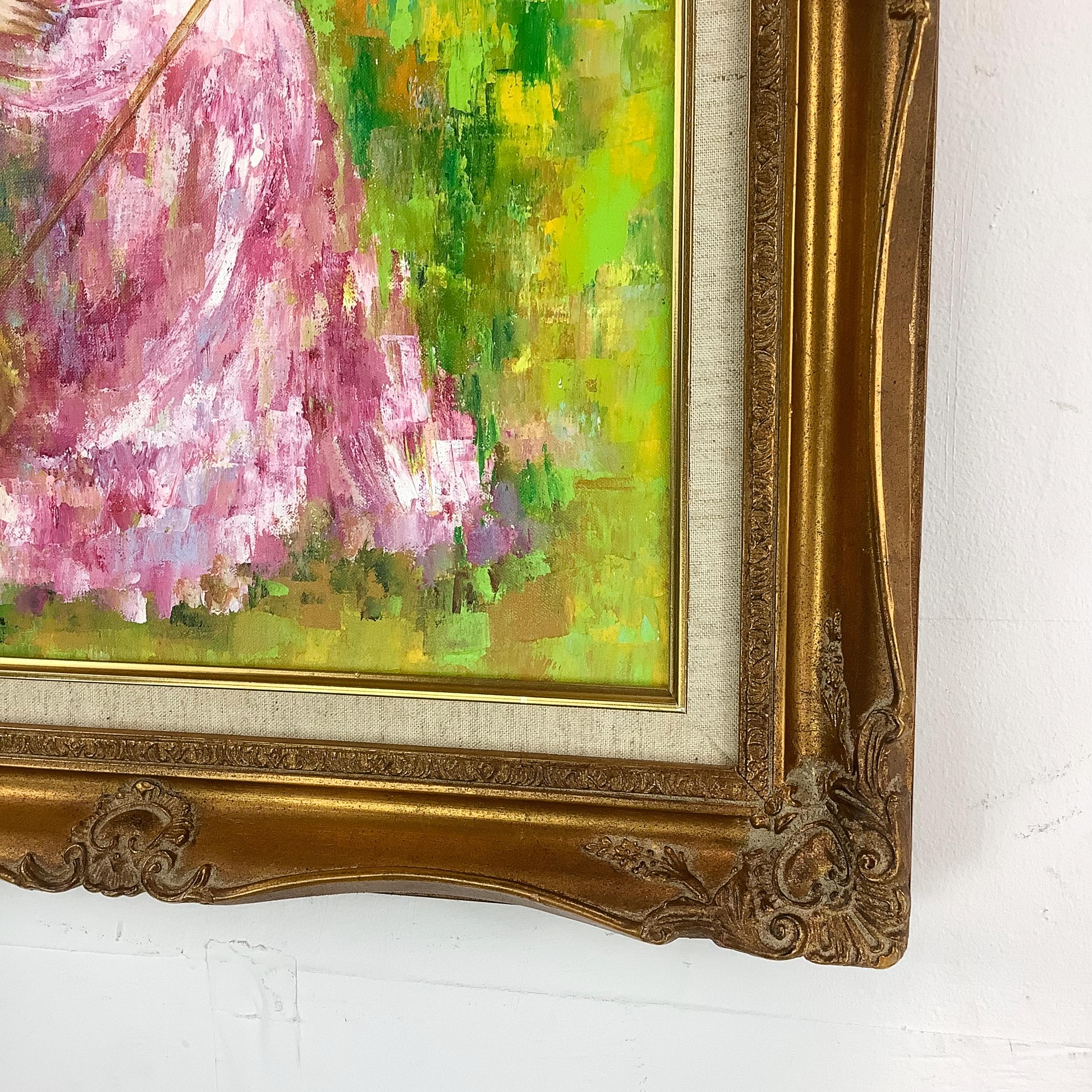 Impressionistisches Ölgemälde einer Frau im Kimono, signiert Karin Schaefers (20. Jahrhundert) im Angebot
