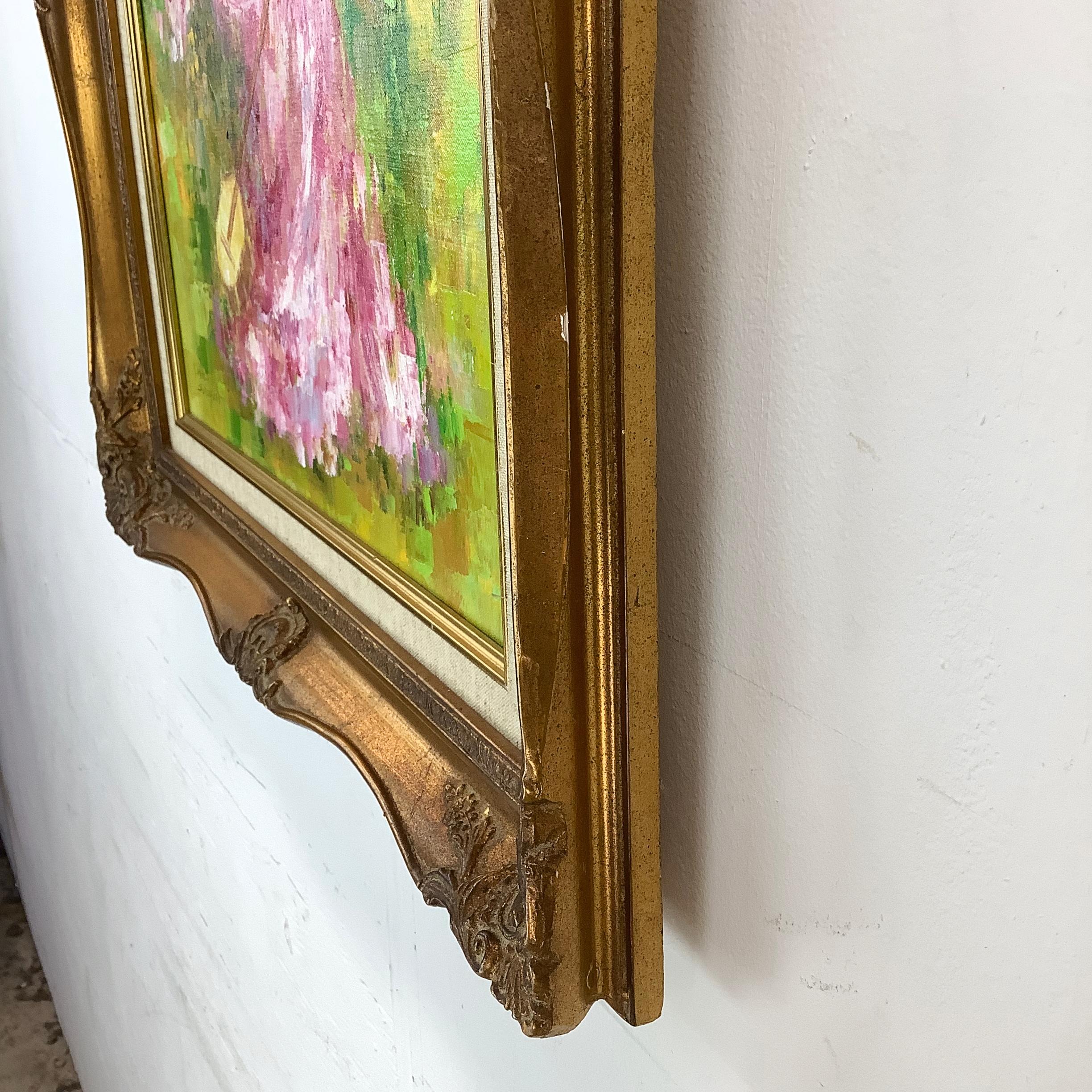 Impressionistisches Ölgemälde einer Frau im Kimono, signiert Karin Schaefers im Angebot 1