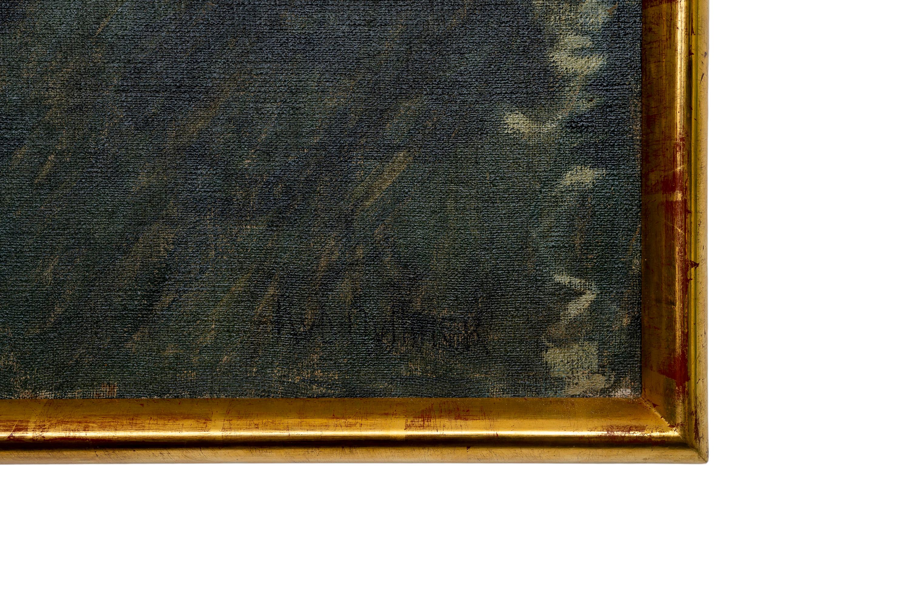 Modern Impressionist Oil Painting Rudolf Quittner Vue nocturne de la Seine 1905 signed For Sale