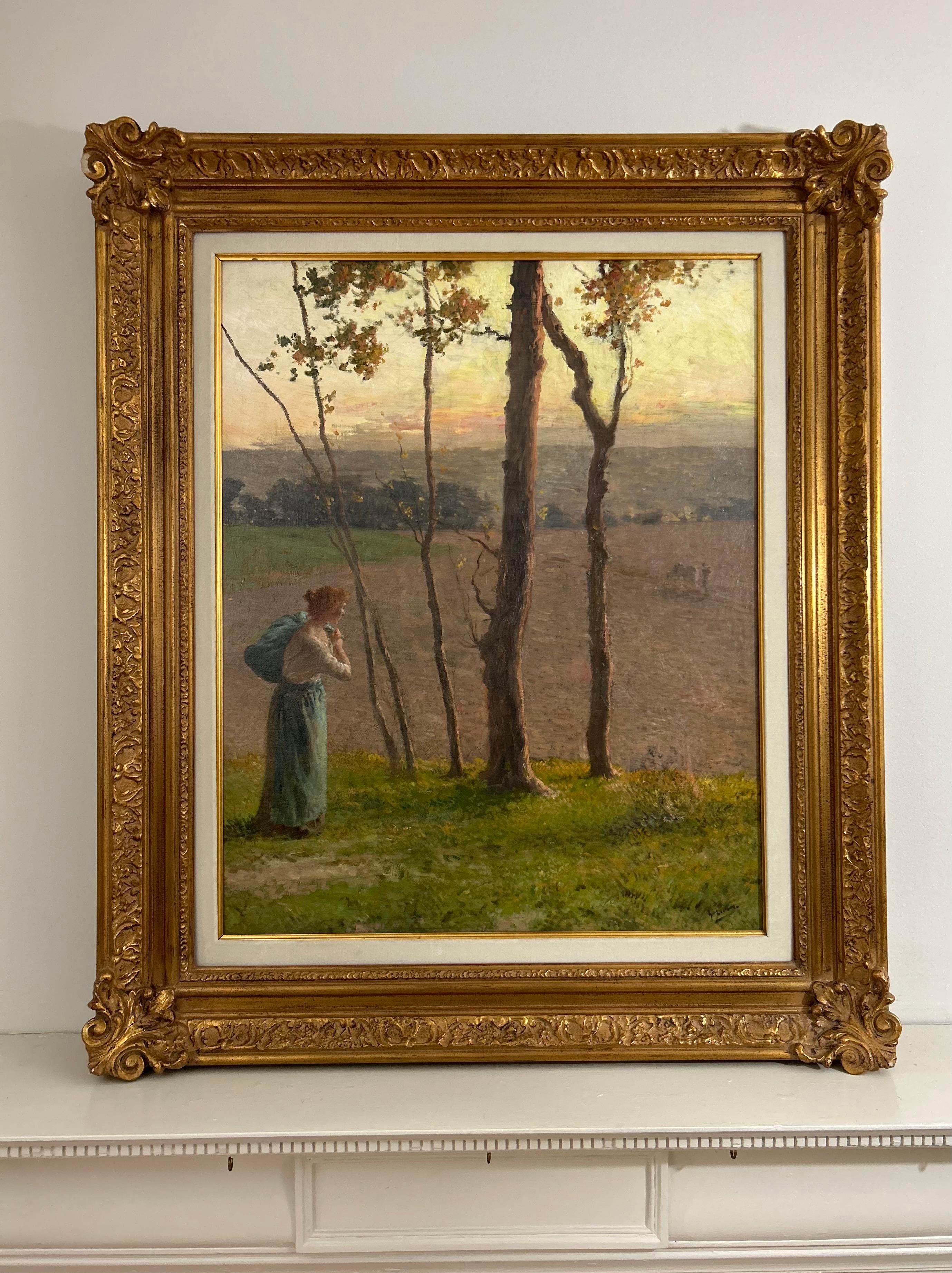 20ième siècle Peinture impressionniste d'Andre Gisson, huile sur toile, 20e siècle en vente