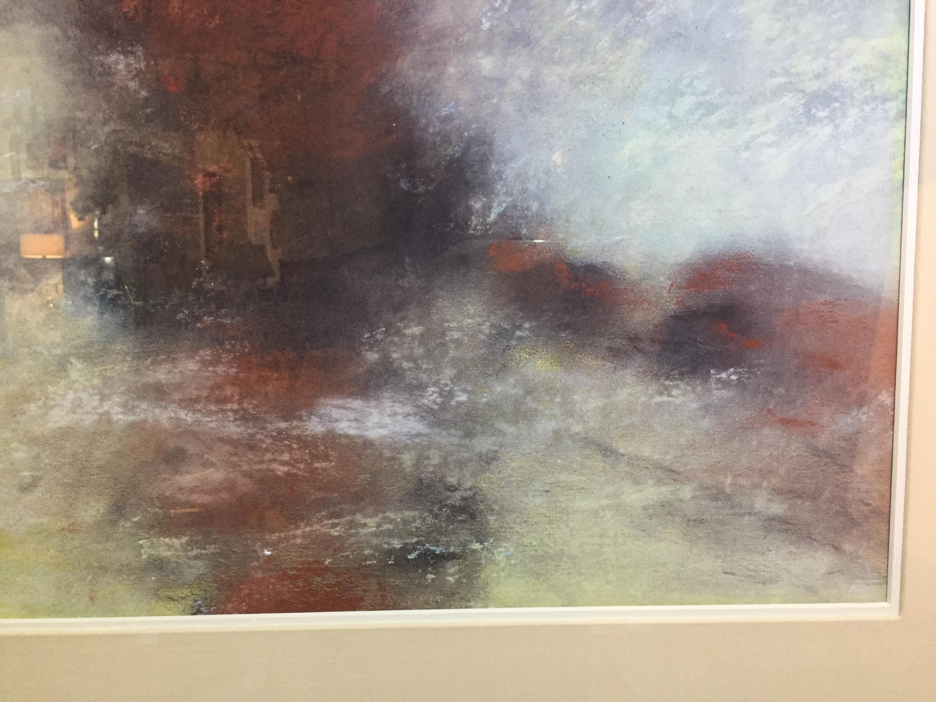 Hand-Painted Impressionist Painting in Pastels by Artist Dana H. Carlson For Sale
