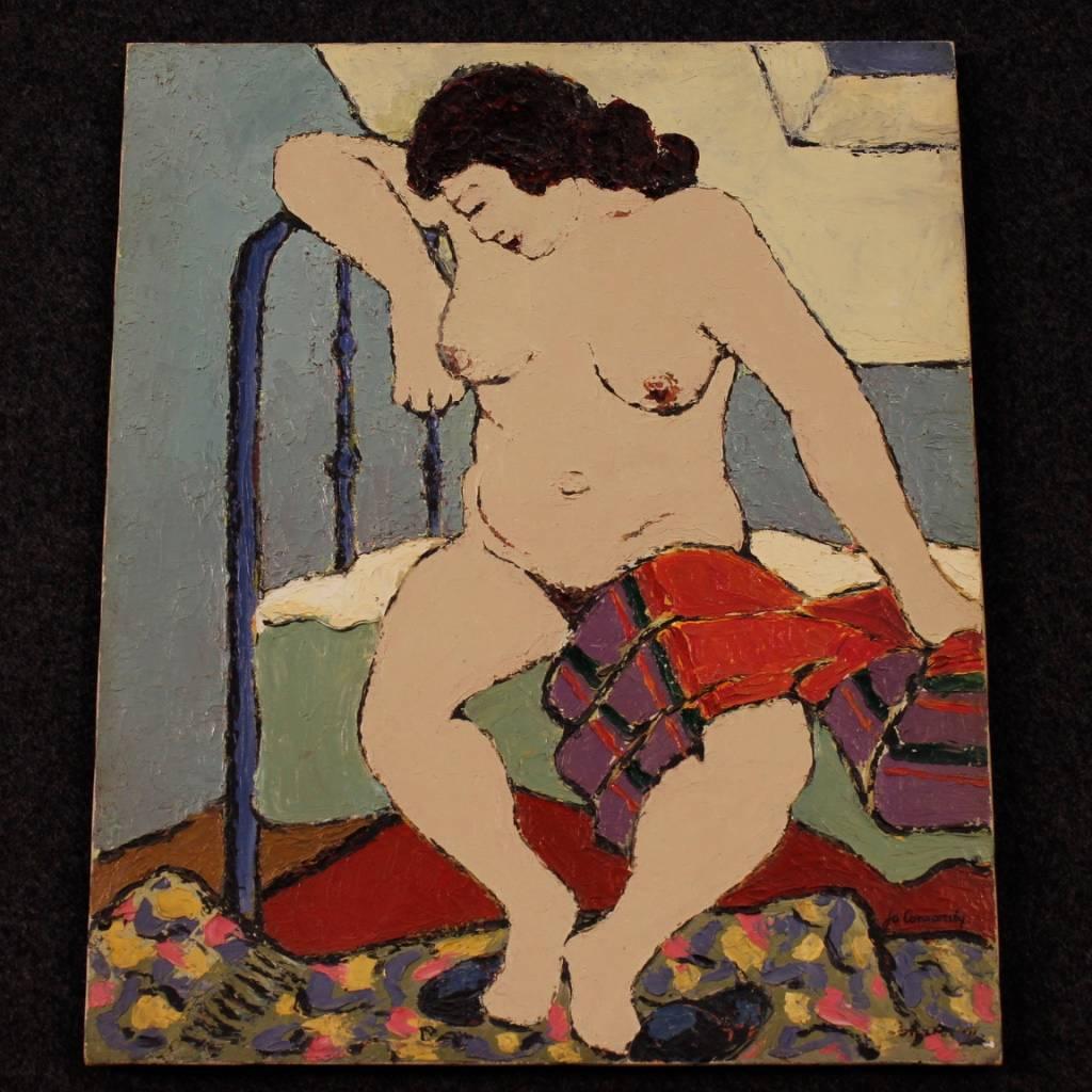 Impressionist Painting Nude of Woman Oil on Canvas from 20th Century 6