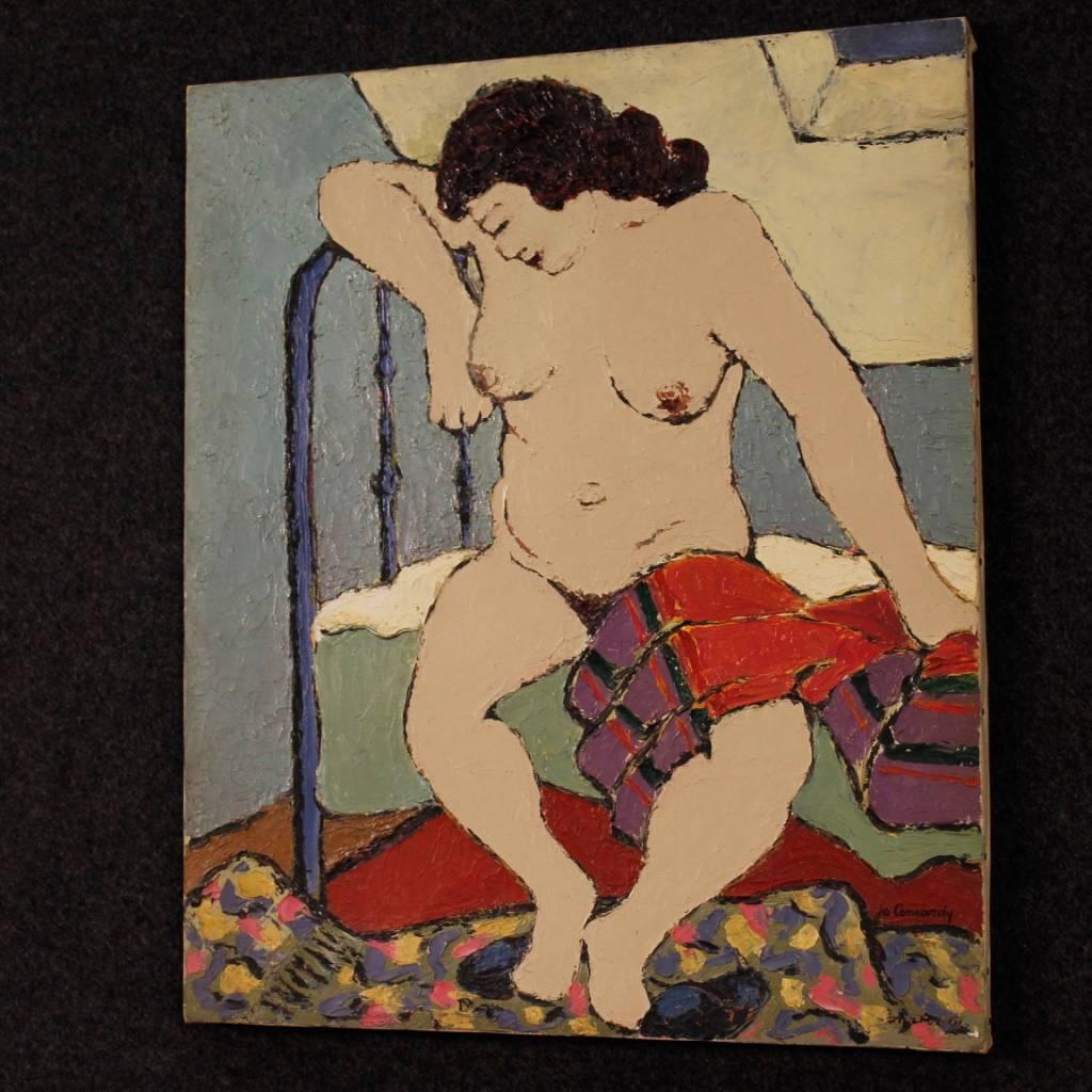 Impressionist Painting Nude of Woman Oil on Canvas from 20th Century 5