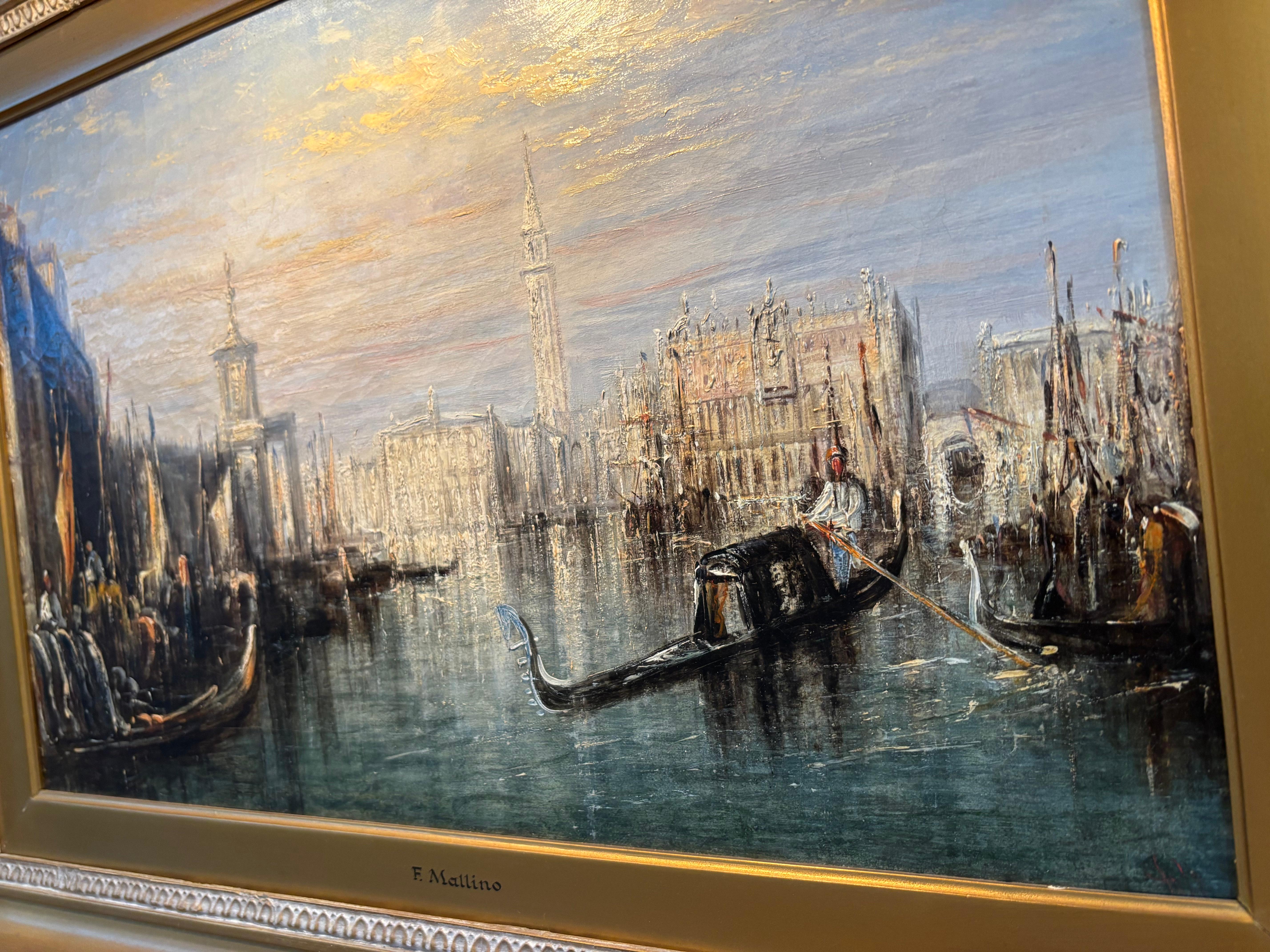 Quadro impressionista del Canal Grande di Venezia di Francis Moltino in vendita 3