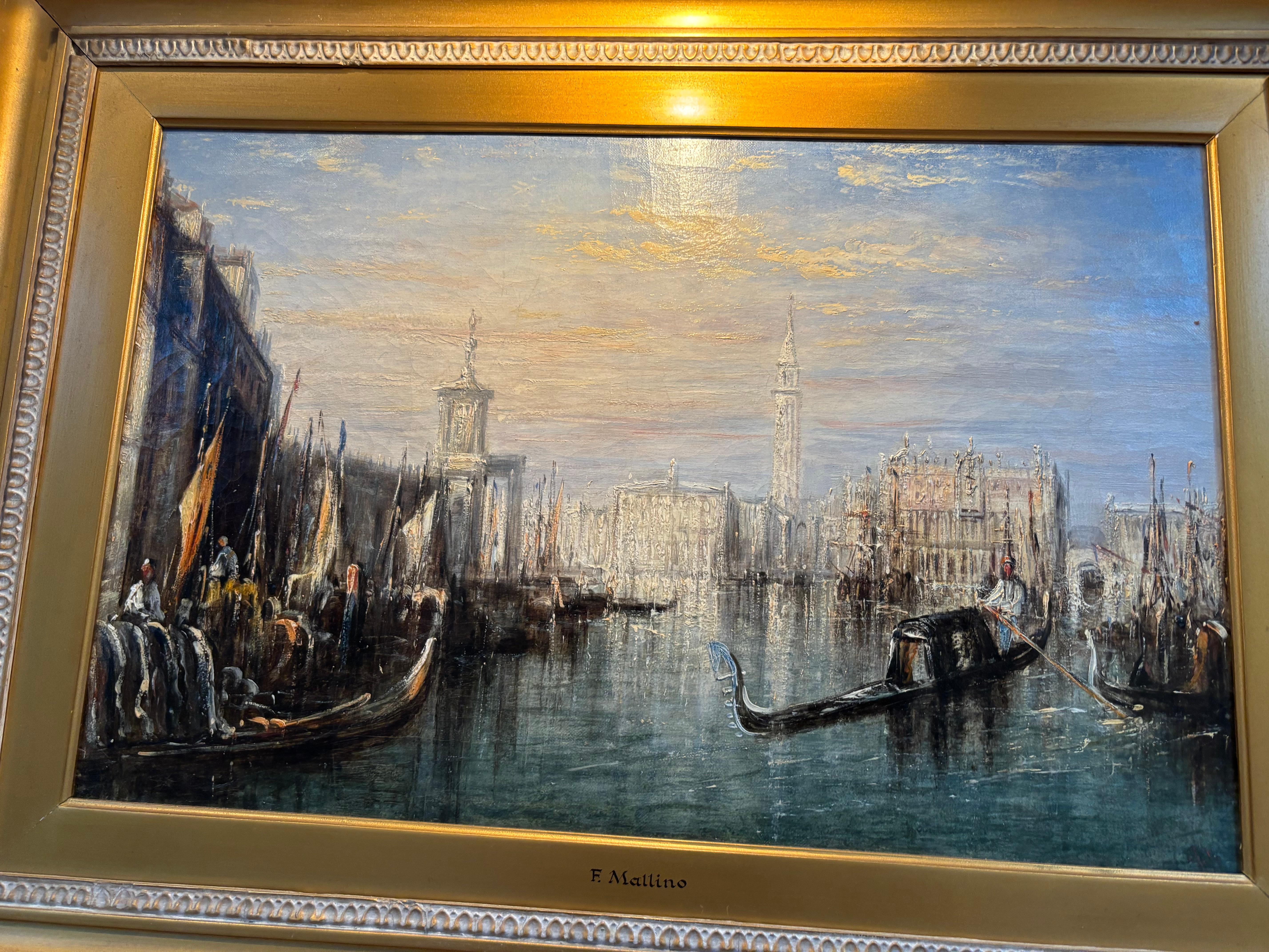 Inglese Quadro impressionista del Canal Grande di Venezia di Francis Moltino in vendita