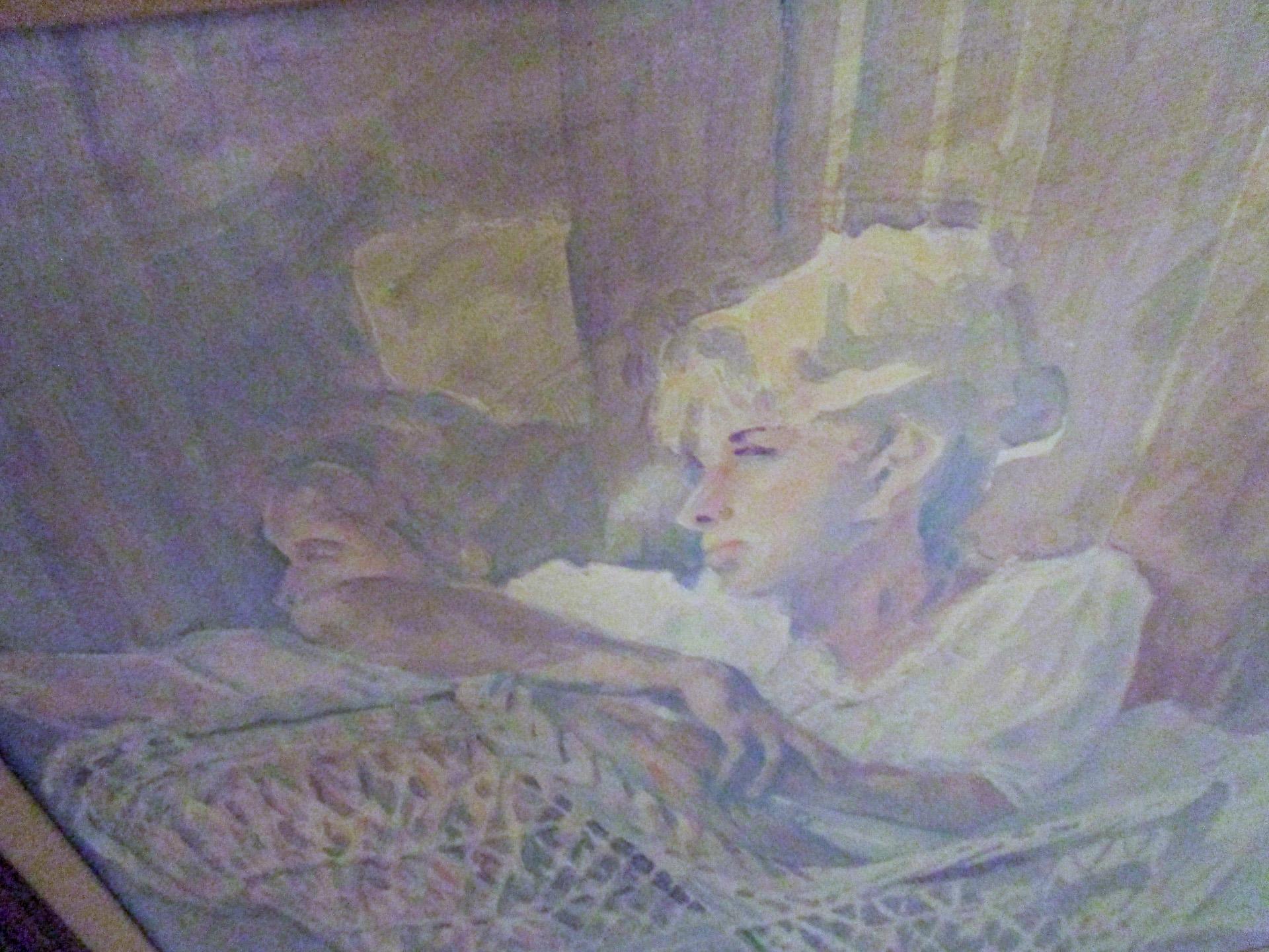 Late 20th Century Impressionist Painting Titled Nancy by Savannah Georgia Artist Myrtle Jones For Sale