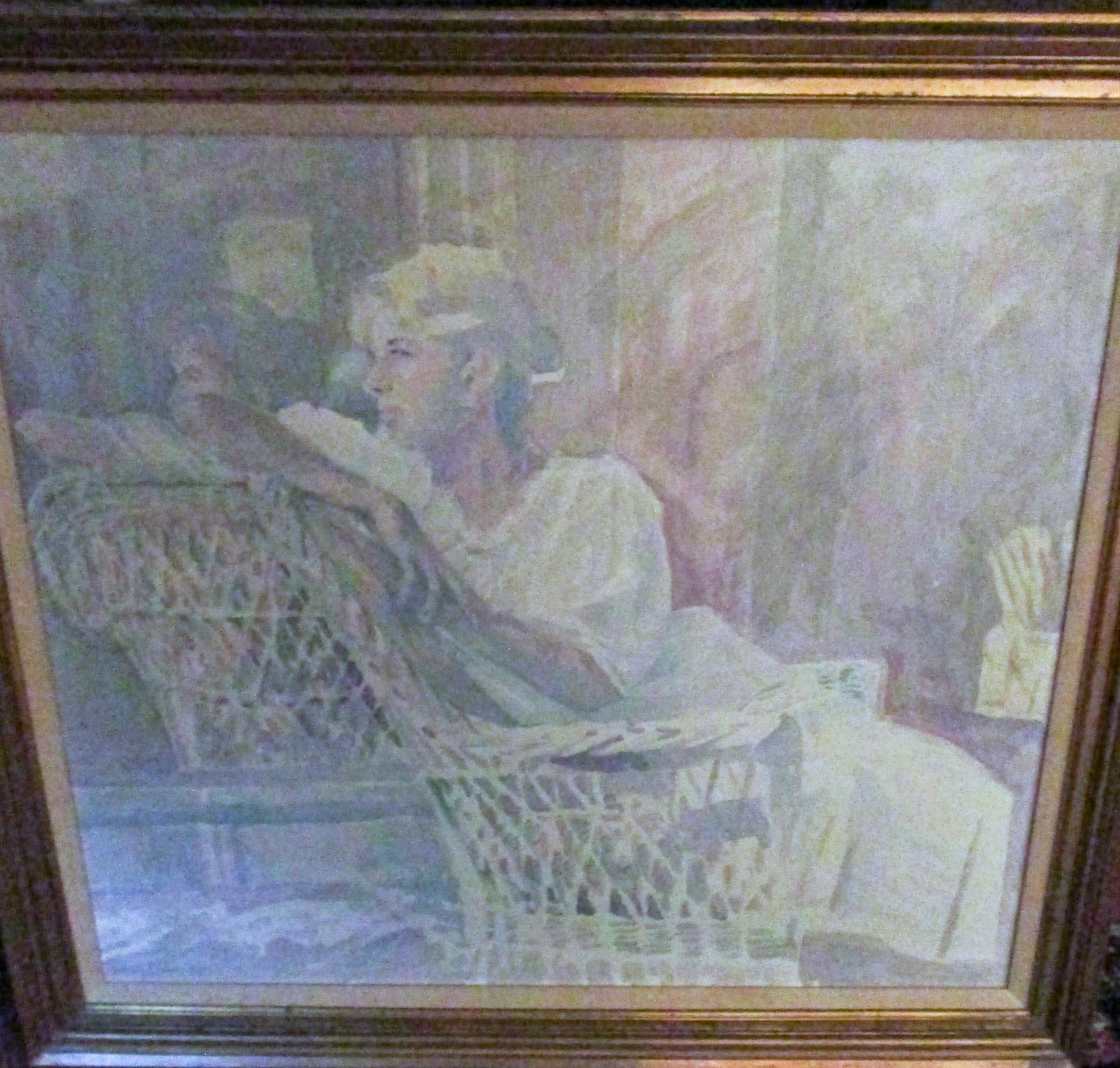 Impressionist Painting Titled Nancy by Savannah Georgia Artist Myrtle Jones For Sale 1