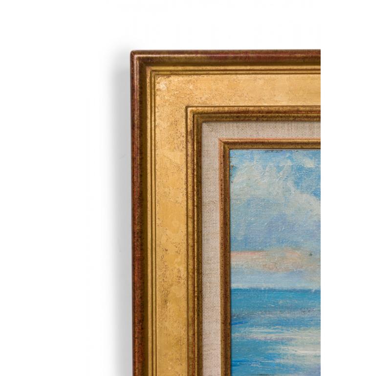 Impressionistisches Gemälde mit Frauen auf einem Dock (Viktorianisch) im Angebot