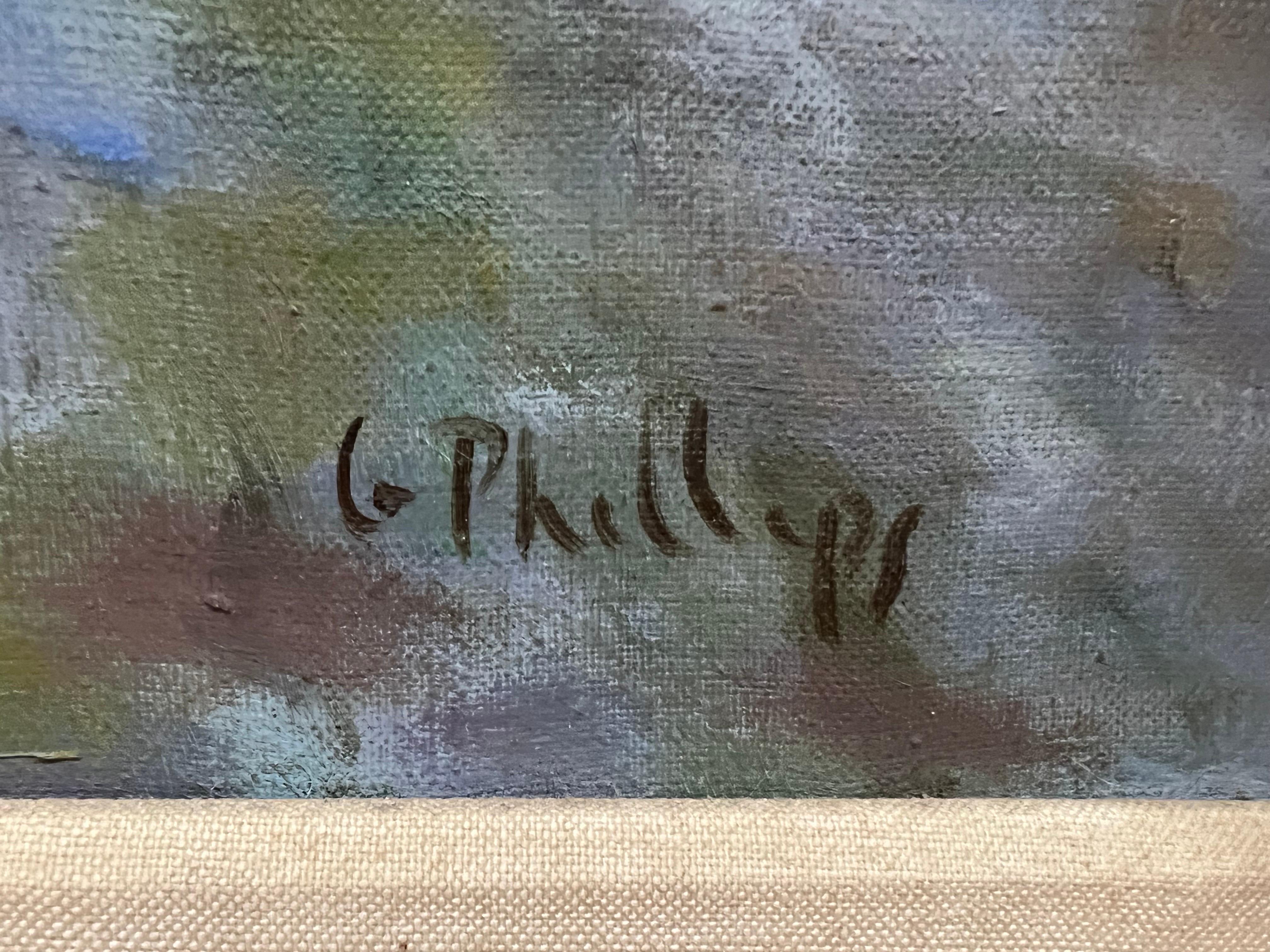 Impressionniste Plein Air Signé Philips en vente 15