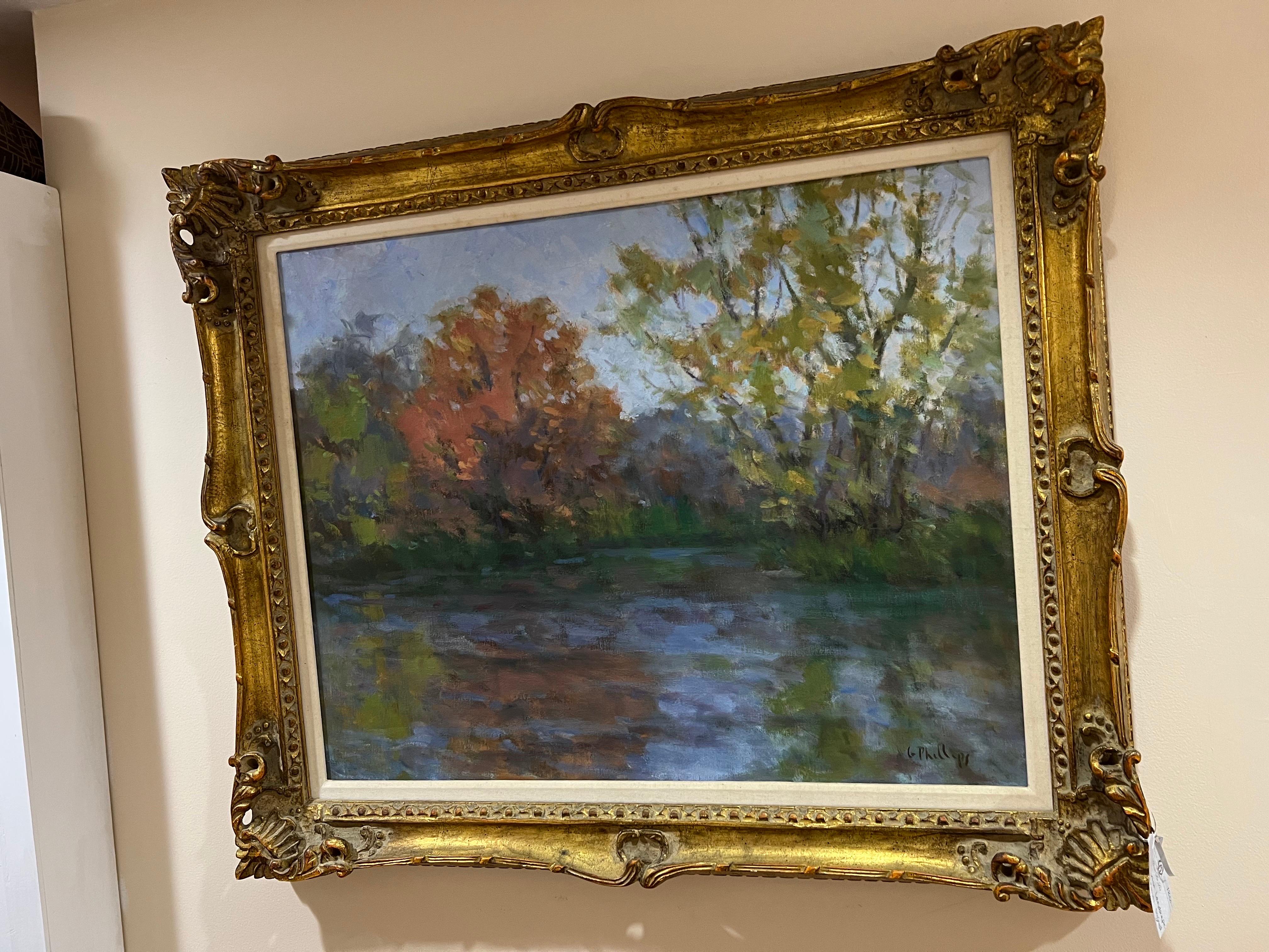 Canvas Impressionist Plein Air Signed Philips For Sale