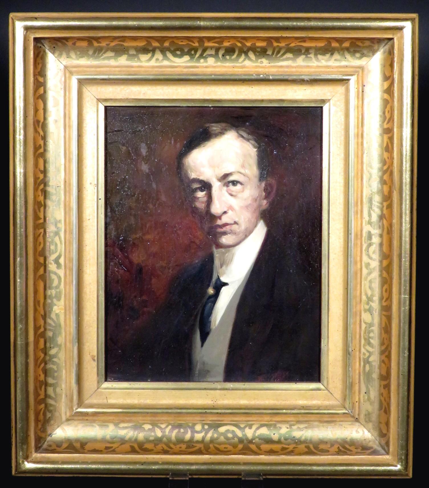 Impressionistisches Portrt eines Gentleman des 20. Jahrhunderts, nach Max Slevogt (Deutsch) im Angebot