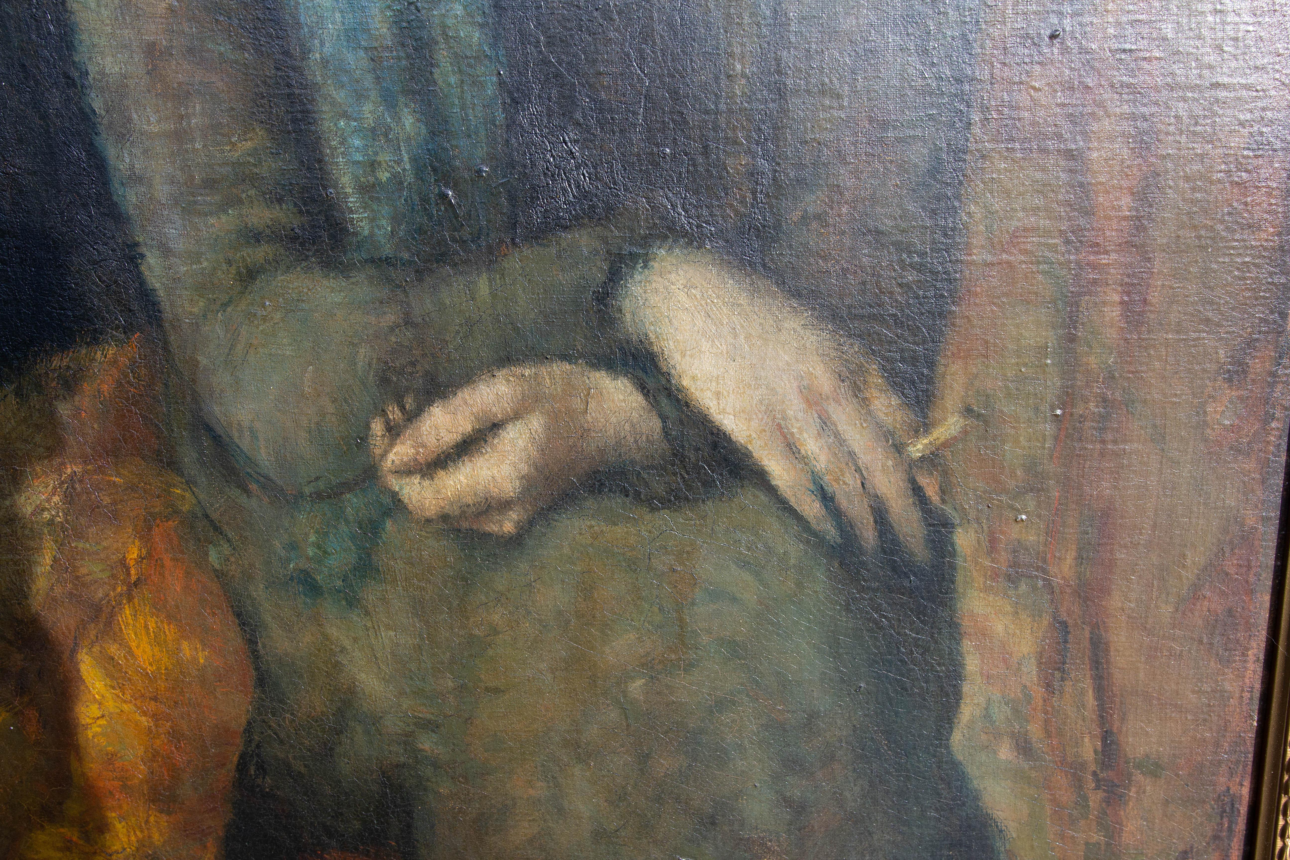 XX secolo Ritratto impressionista di donna boema Budapest, 1925 in vendita