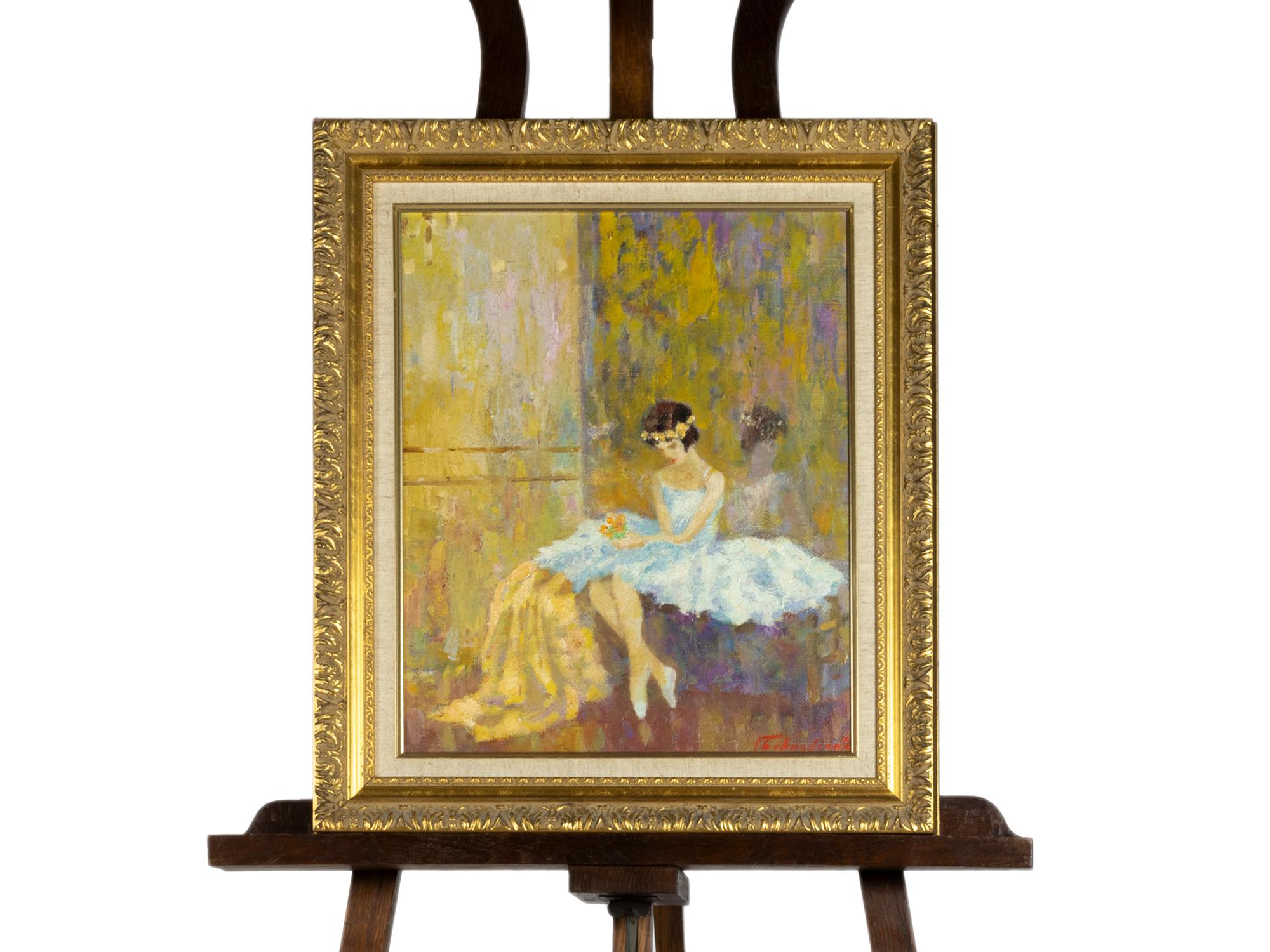 Russe Peinture impressionniste d'une ballerine russe, 19e siècle en vente