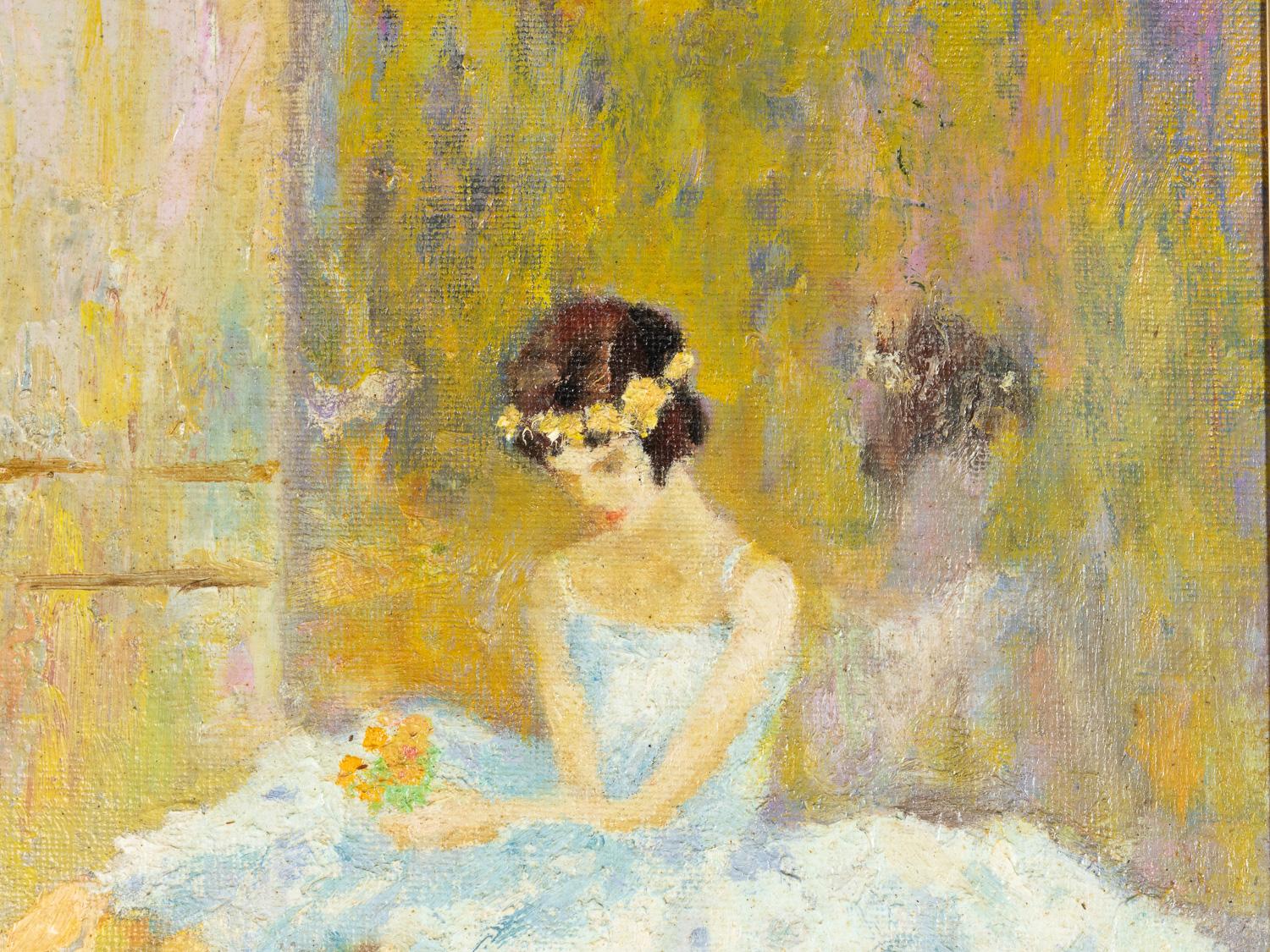 Toile Peinture impressionniste d'une ballerine russe, 19e siècle en vente