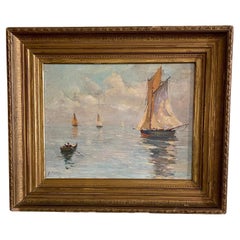 Impressionist Seascape by A. or H. Merz, circa 1920
