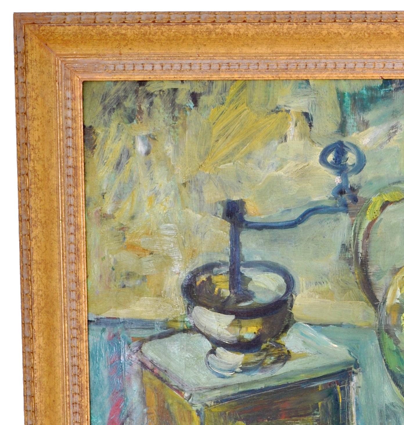 20th Century Expressionist German Still Life Oil Painting by Paul Kleinschmidt, 1946